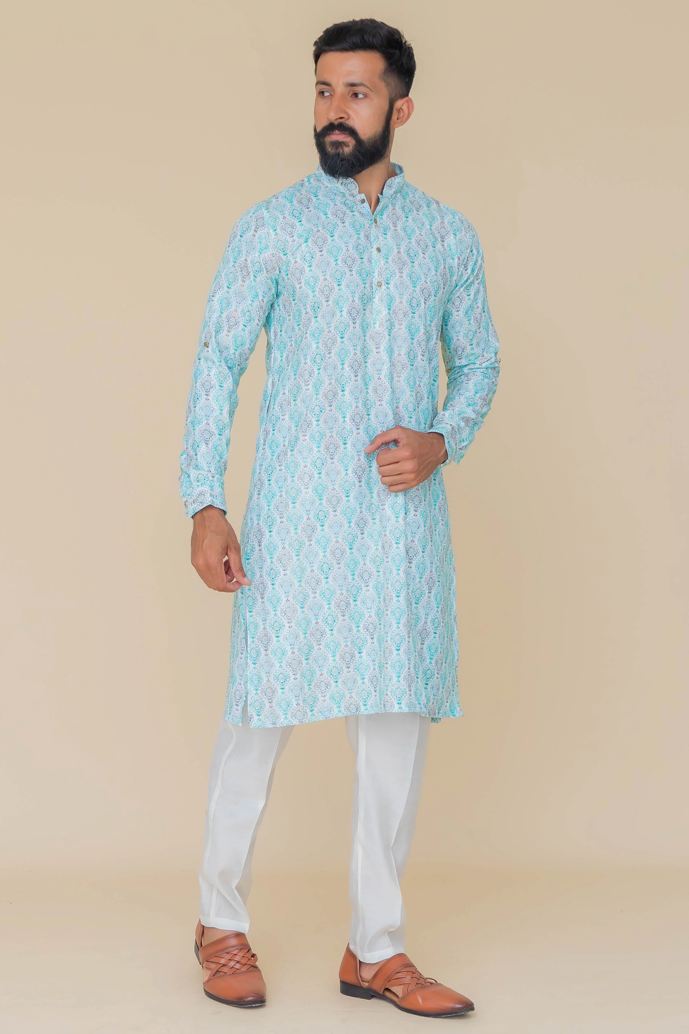 MLS PRINTED KURTA PAJAMA