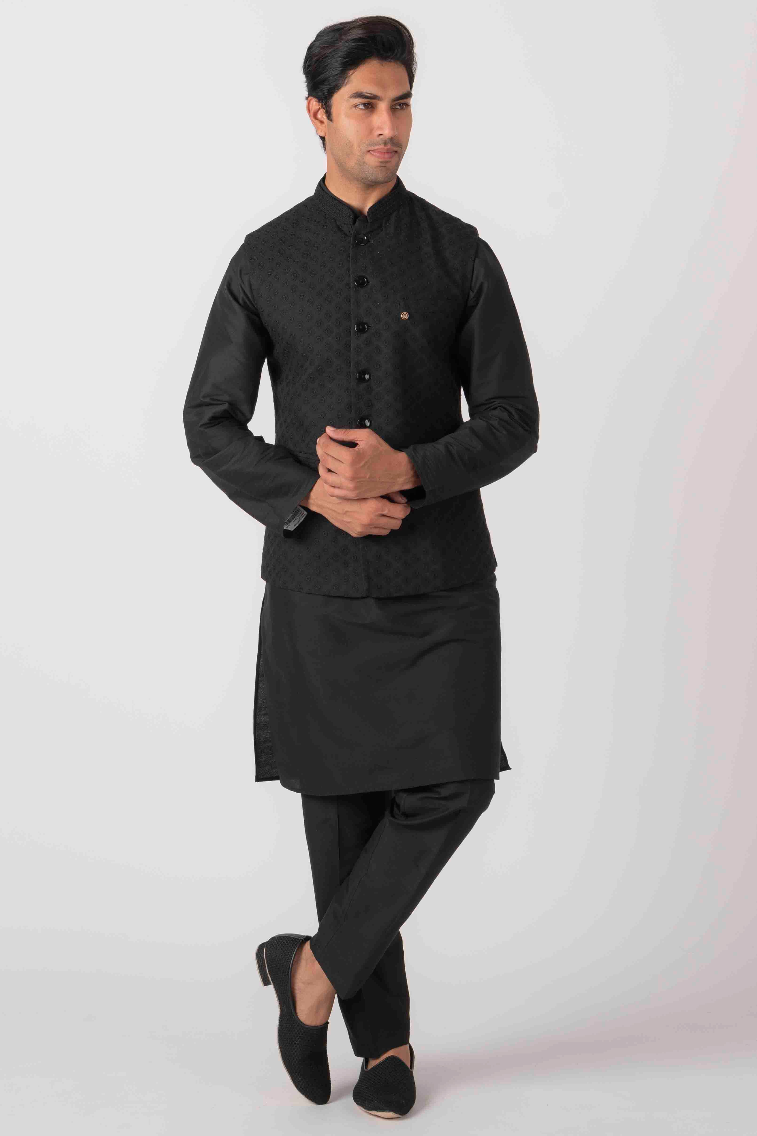 MLS Chikankari Jawahar Jacket