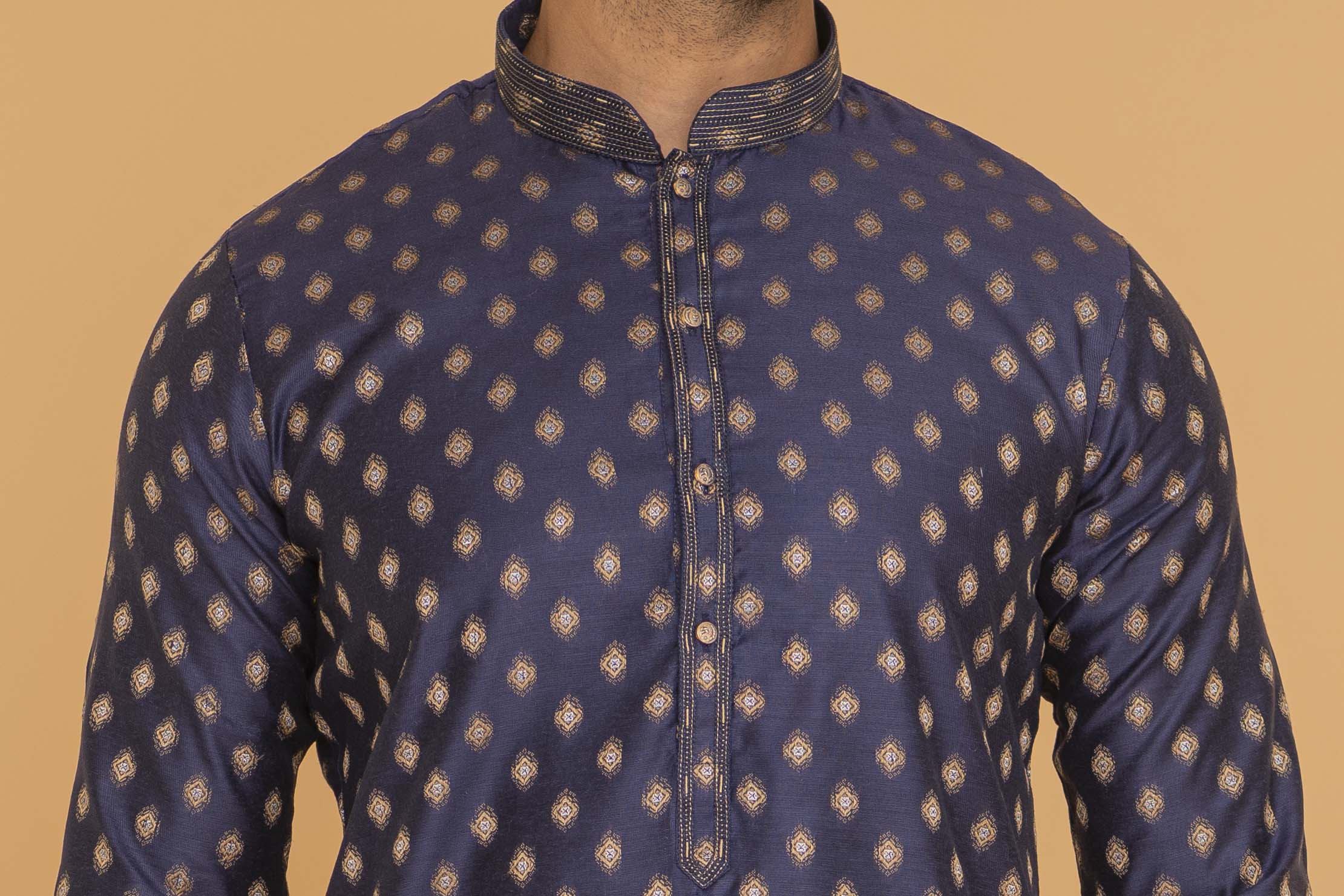 MLS EMBROIDERED KURTA PAJAMA