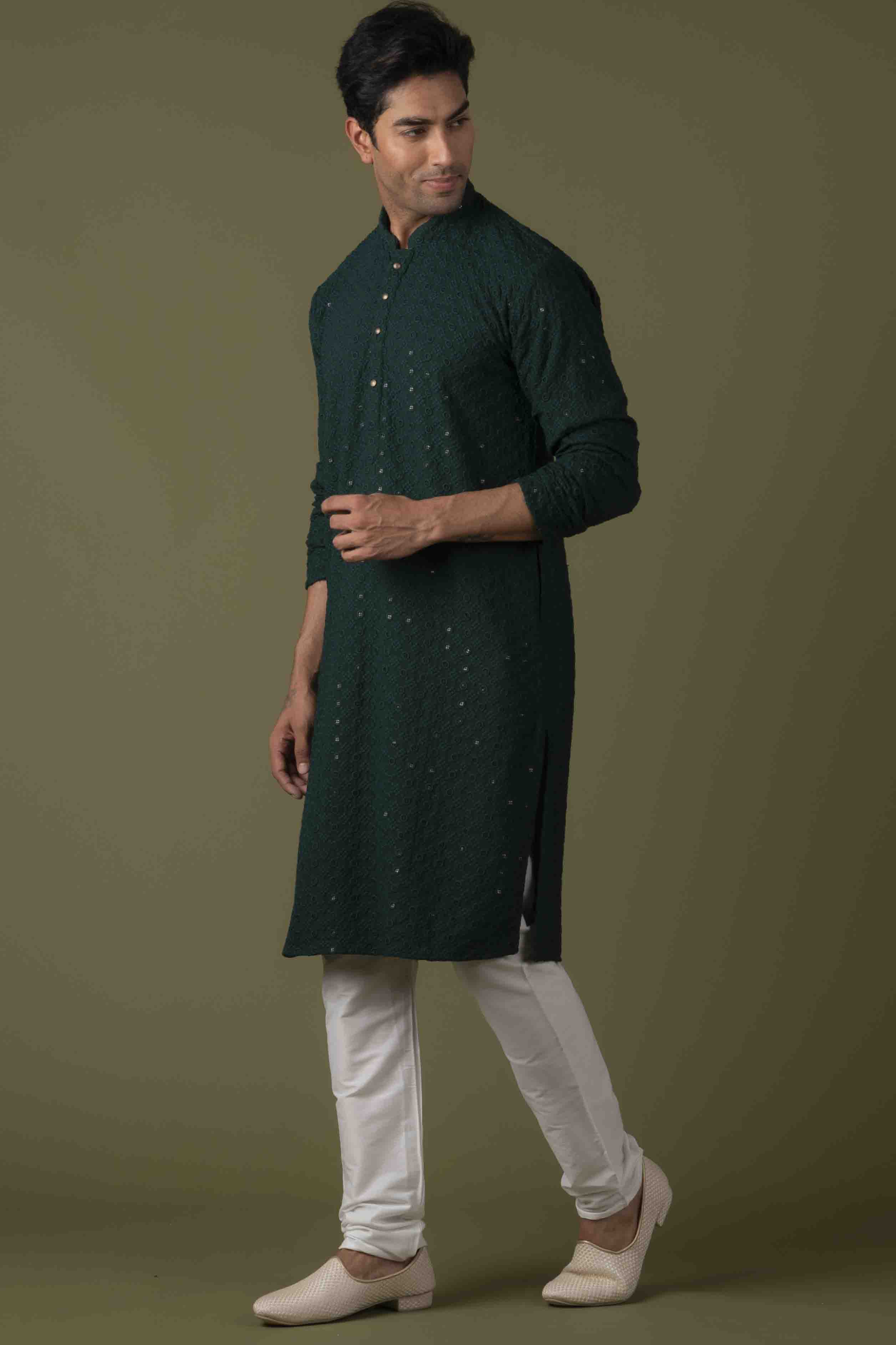 MLS CHIKANKARI KURTA PAJAMA