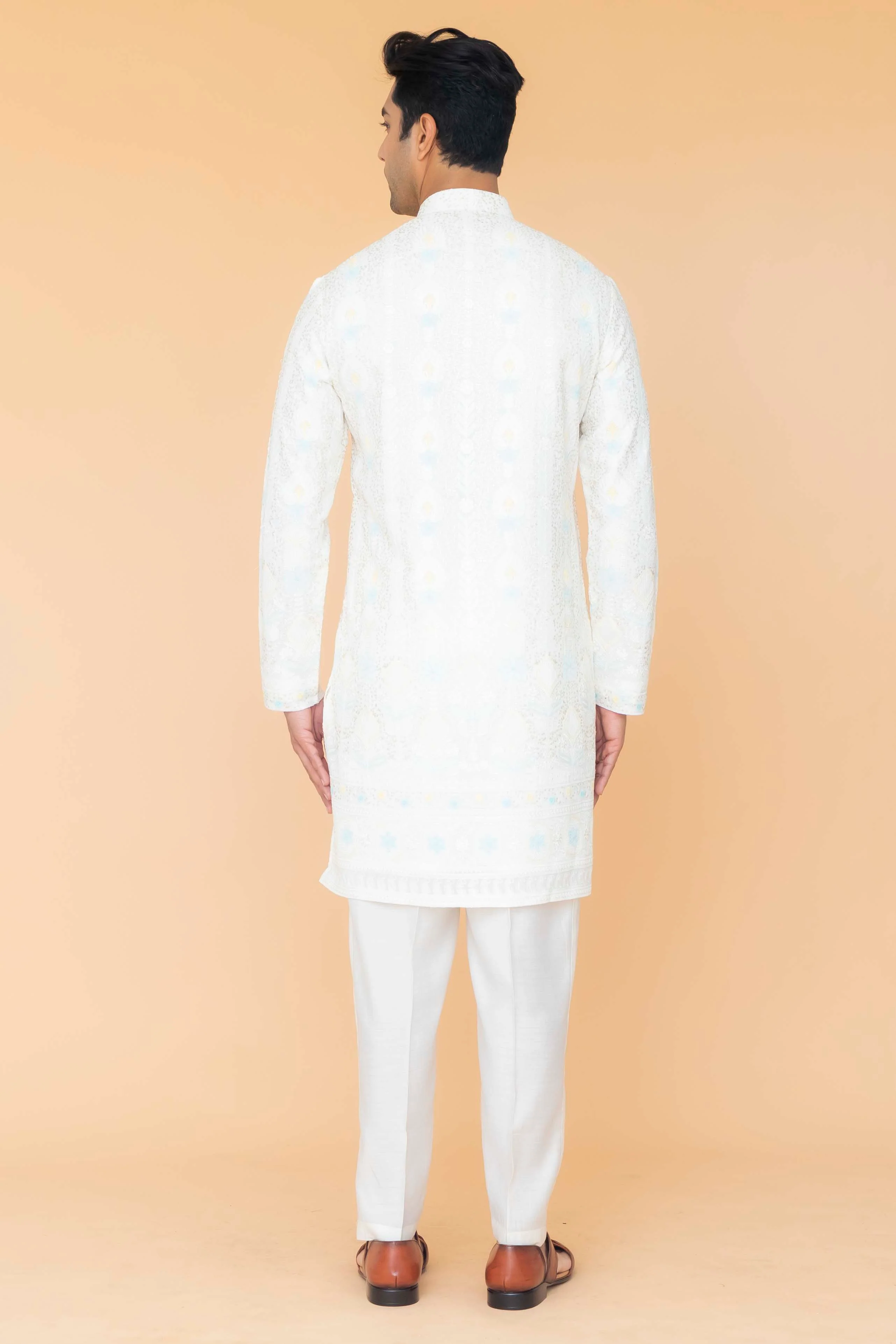 MLS EMBROIDERED KURTA PAJAMA