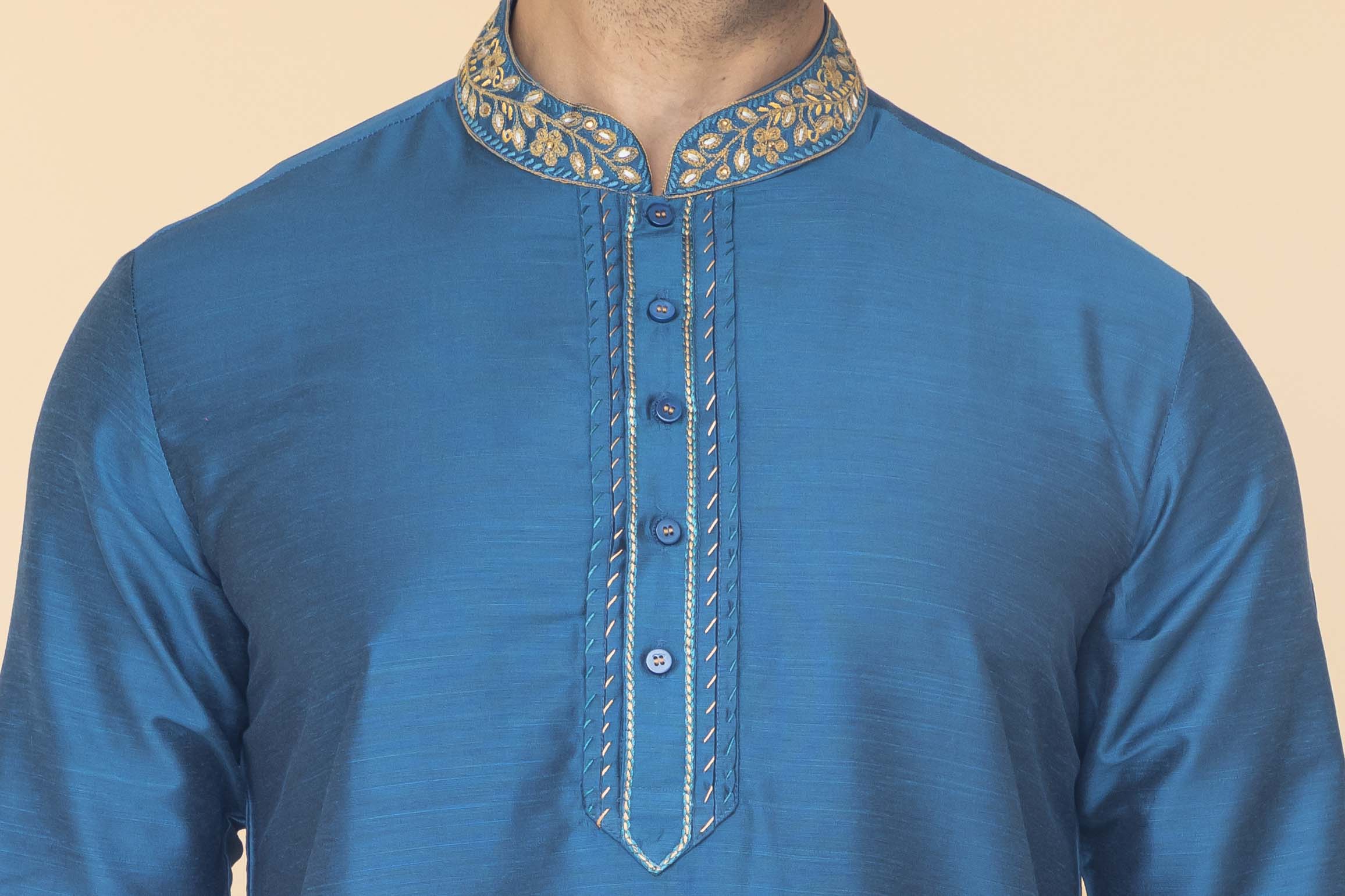 MLS EMBROIDERED KURTA PAJAMA