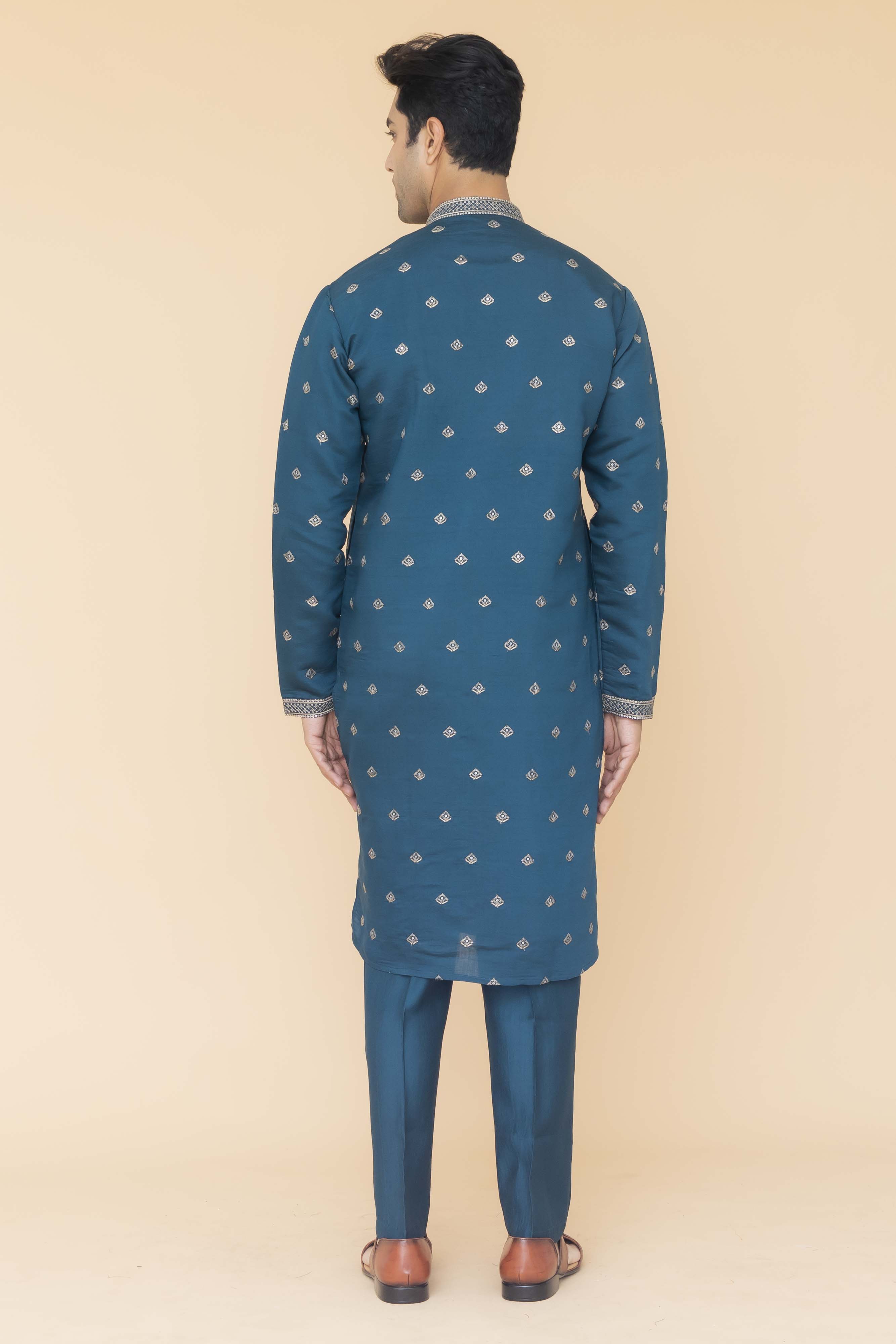 MLS EMBROIDERED KURTA PAJAMA