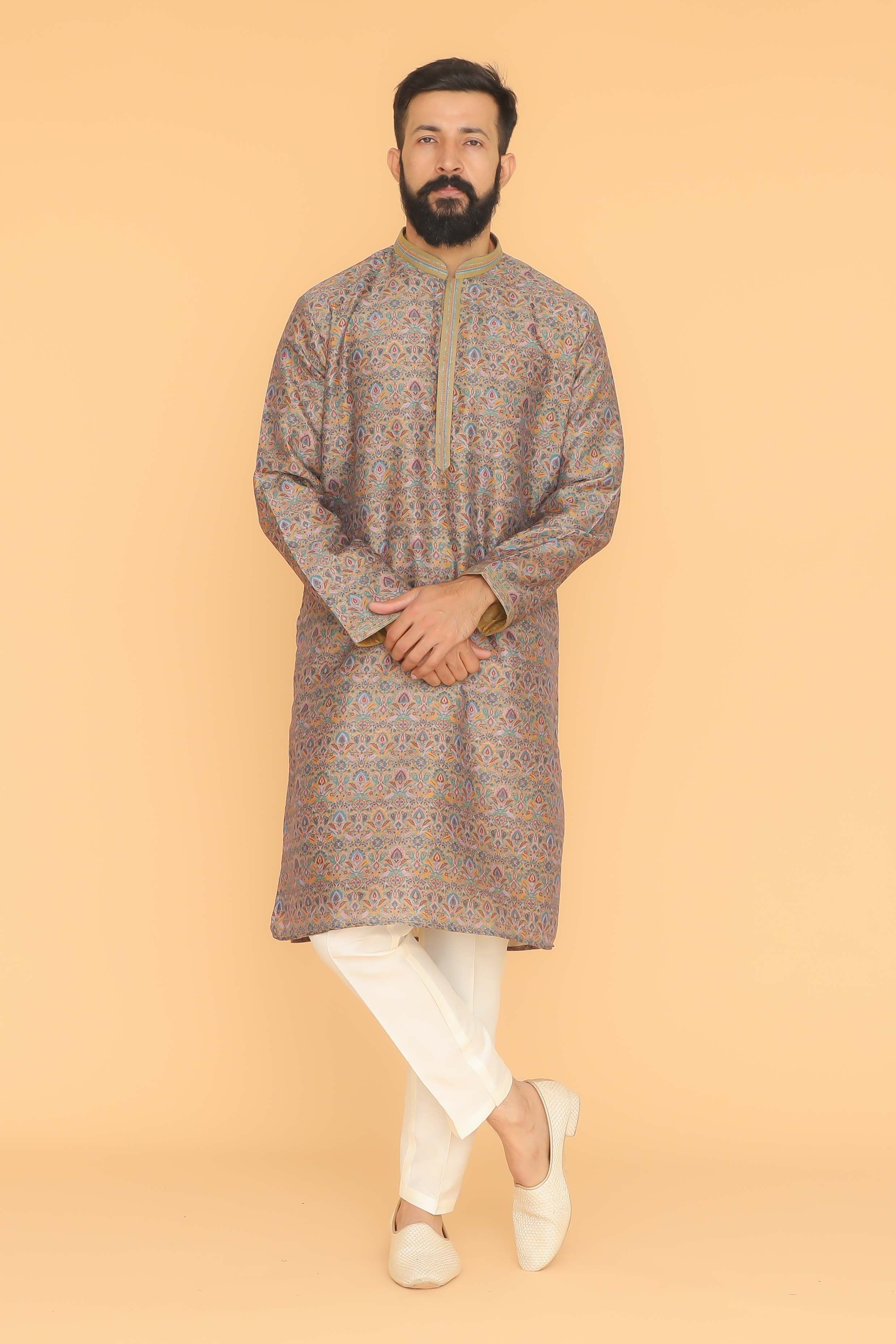MLS PRINTED KURTA PAJAMA