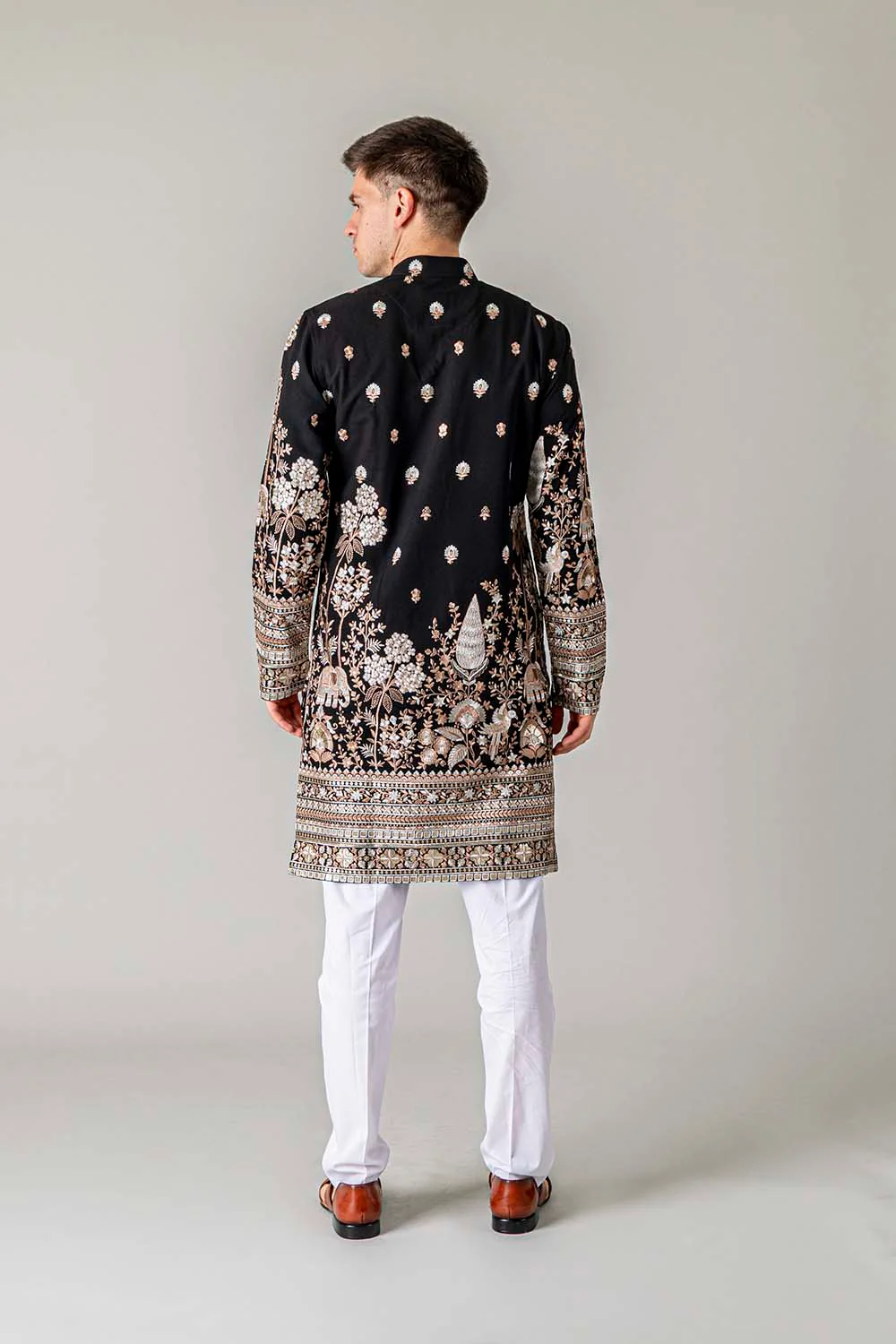 MLS EMBROIDERED KURTA PAJAMA
