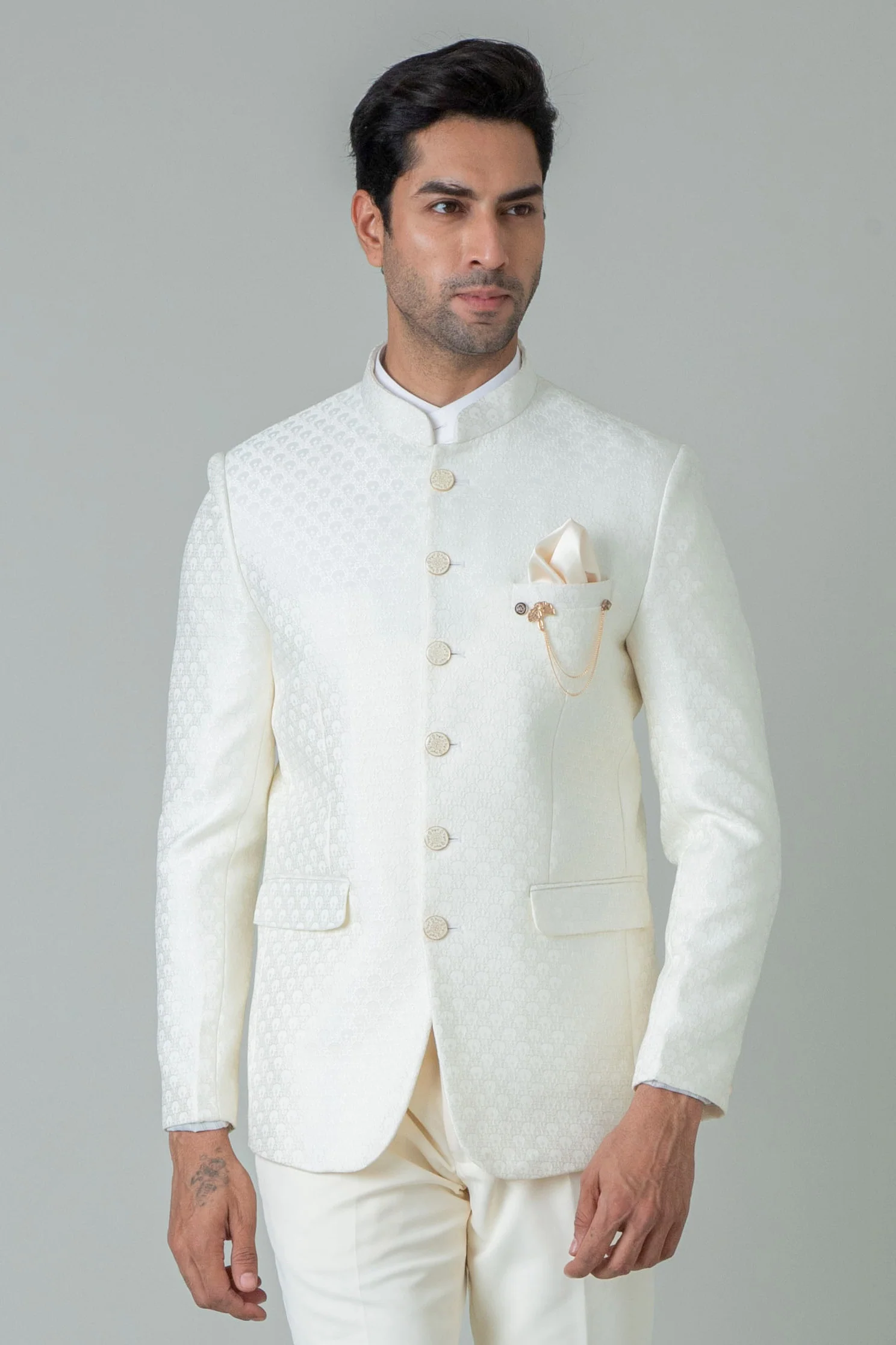 MLS PRINTED JODHPURI SUIT