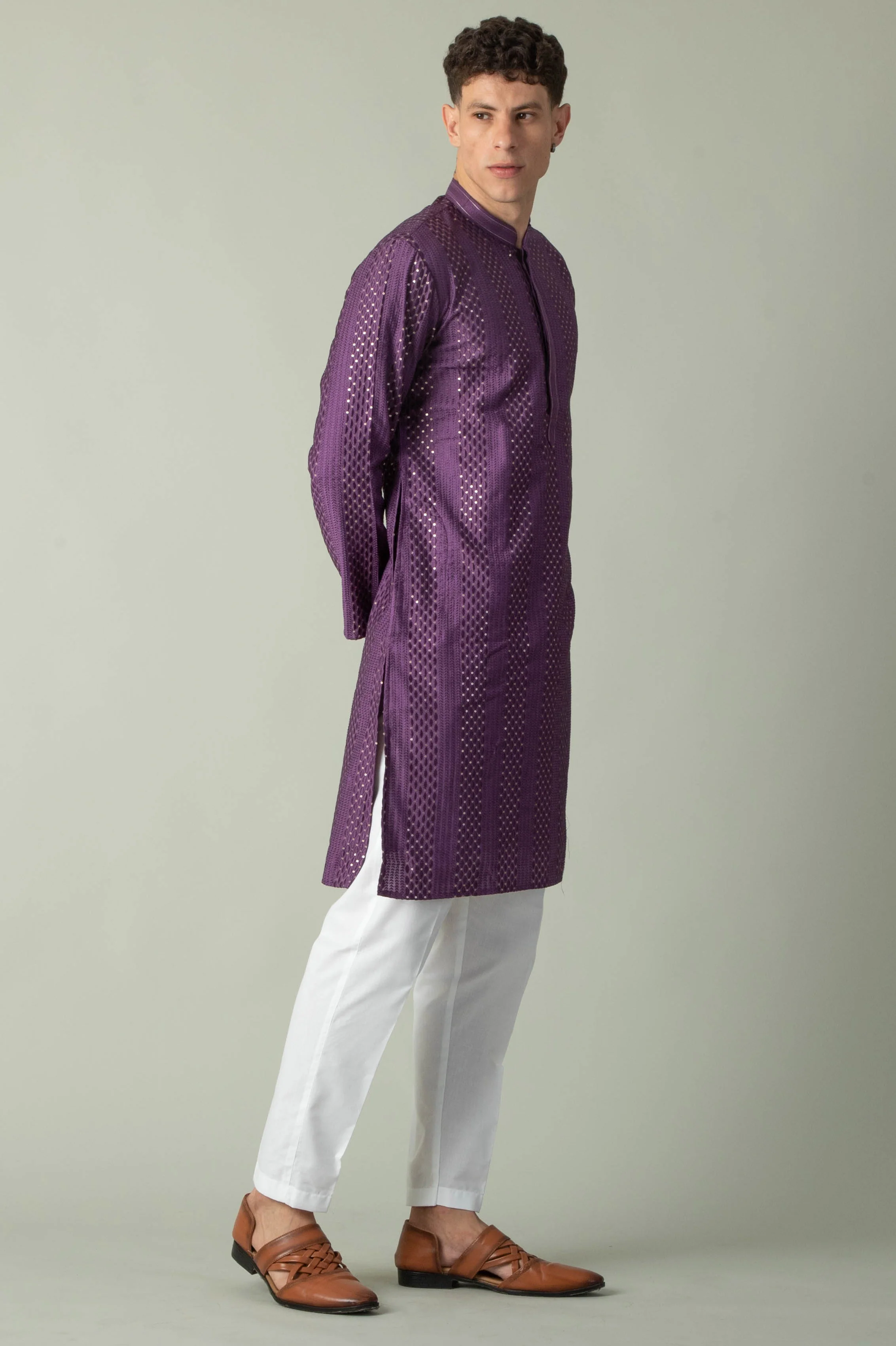 MLS EMBROIDERED KURTA PAJAMA