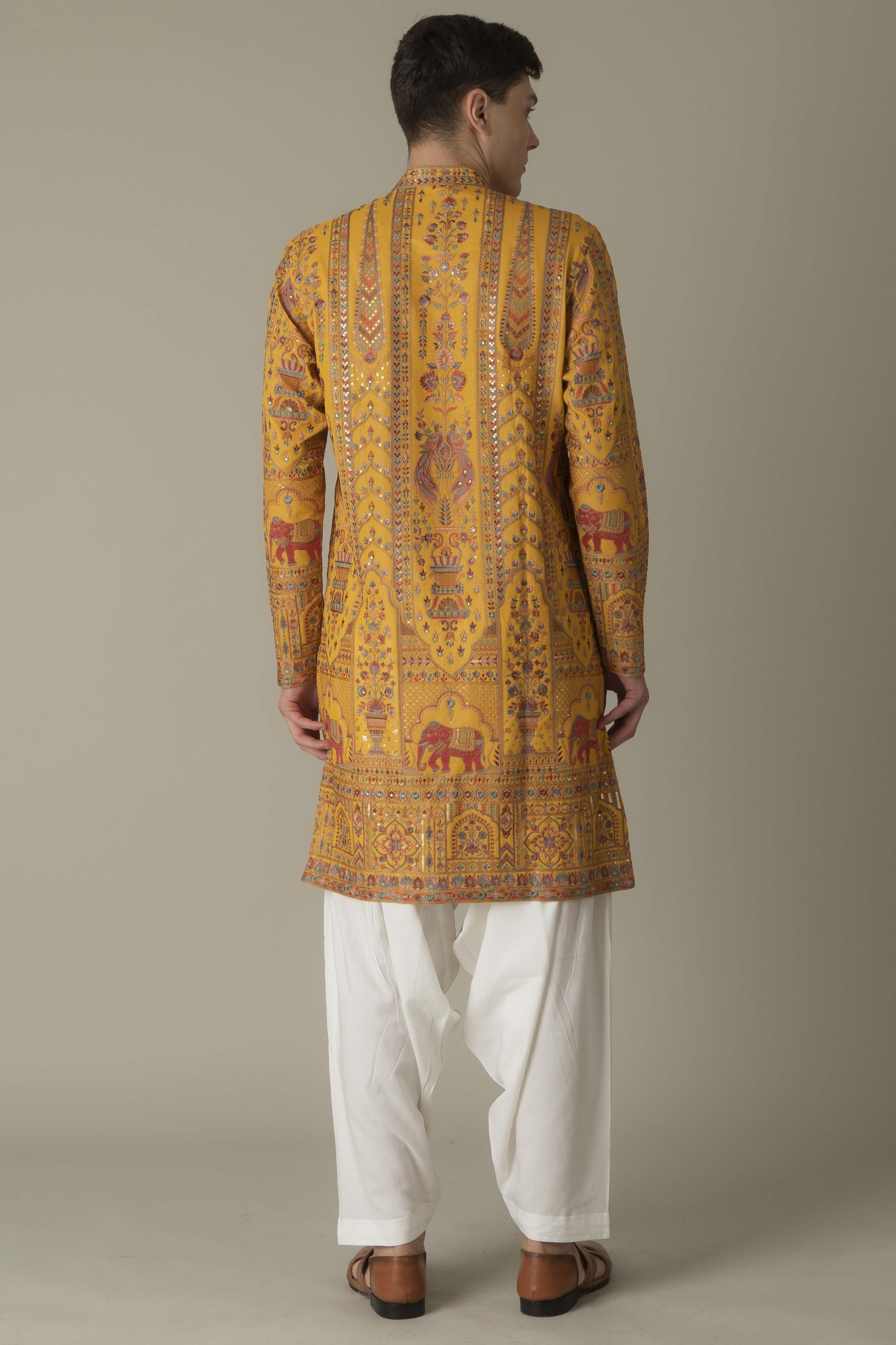 MLS EMBROIDERED KURTA PAJAMA