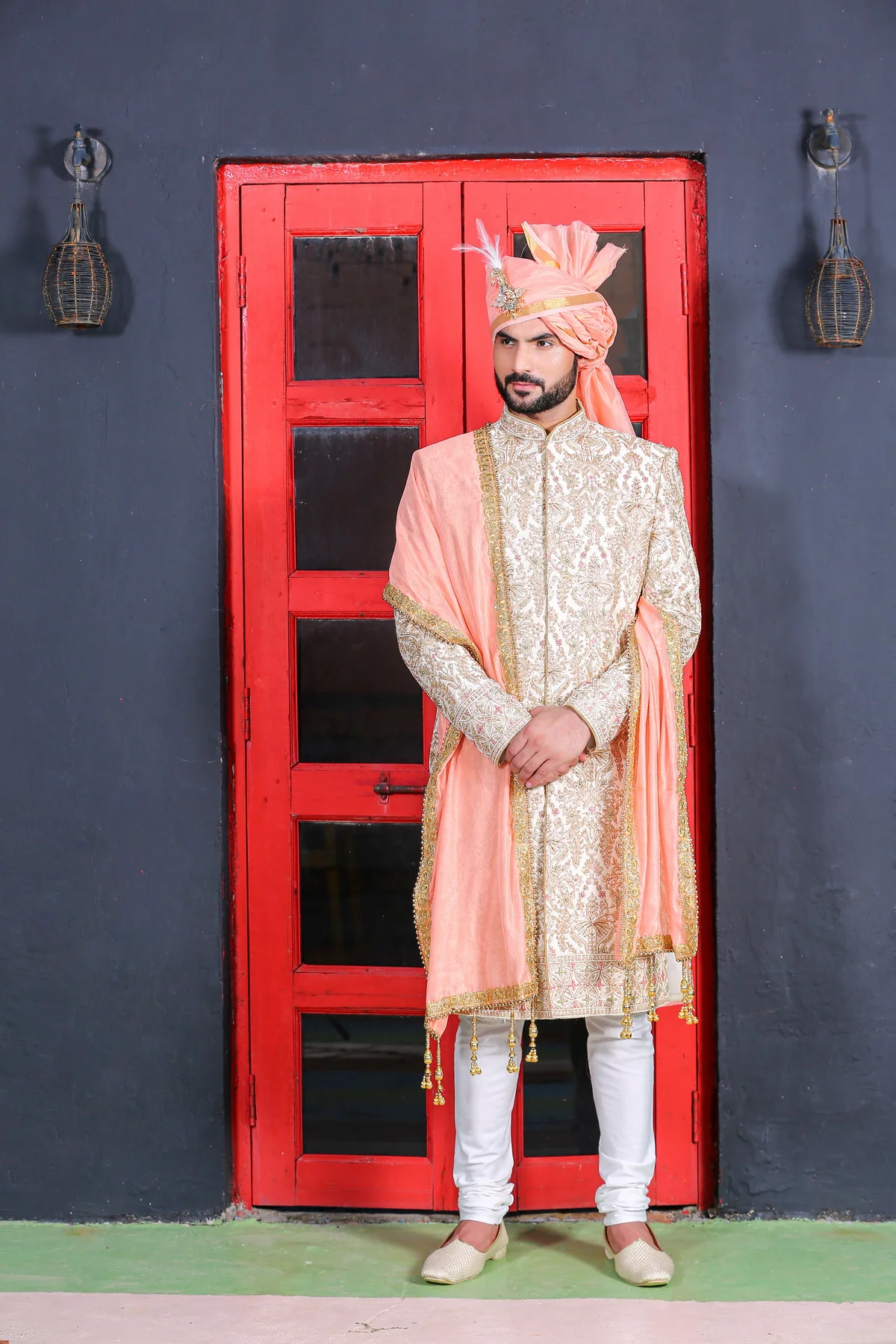 MLS SILK ZARDOZI EMBROIDERED SHERWANI