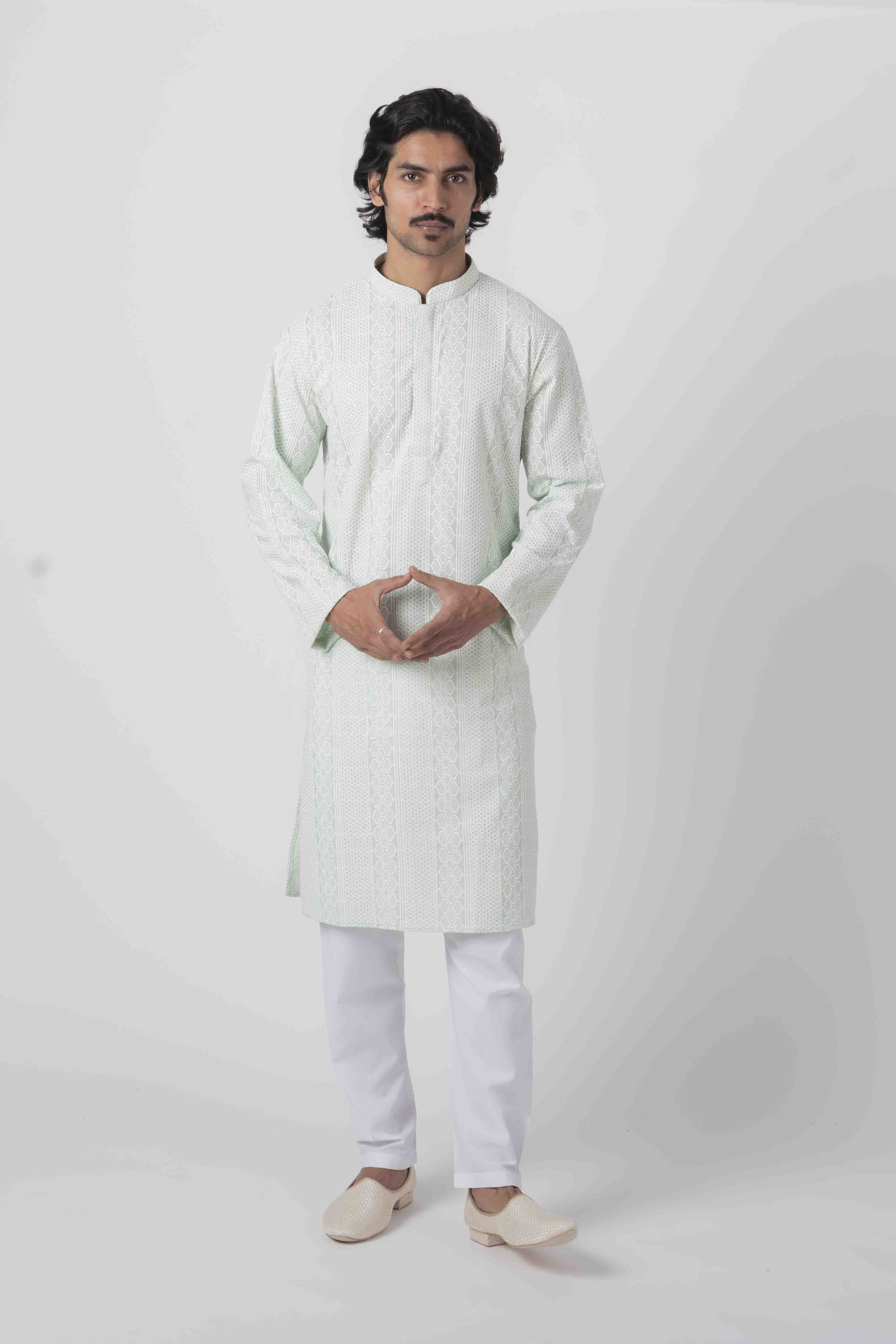 MLS CHIKANKARI KURTA PAJAMA