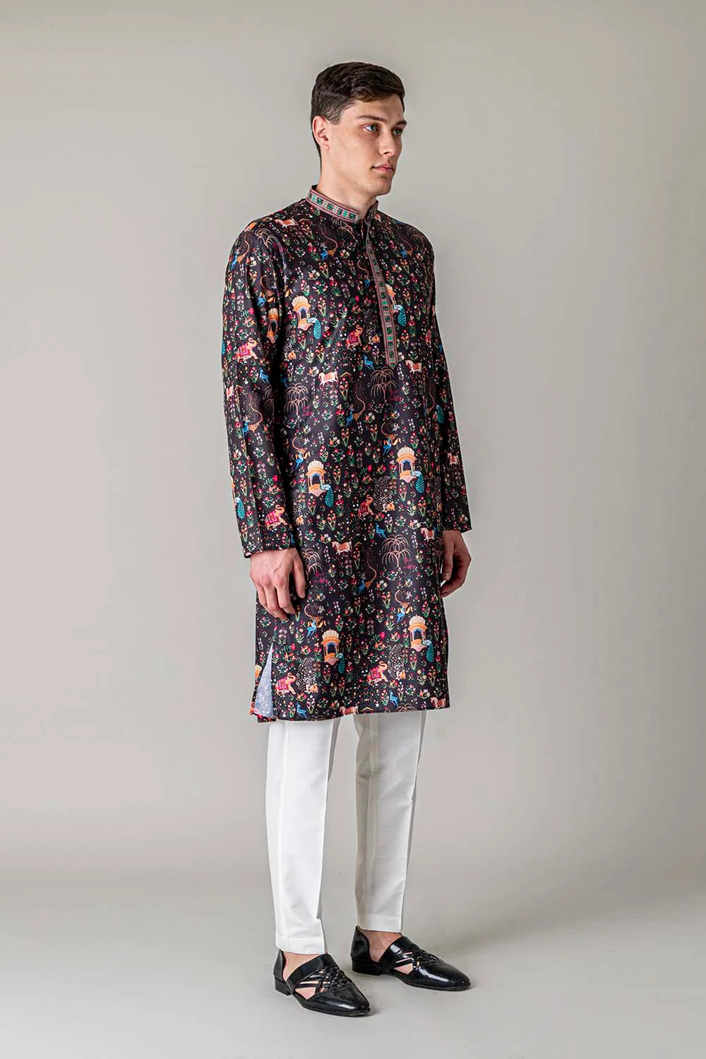 MLS PRINTED KURTA PAJAMA