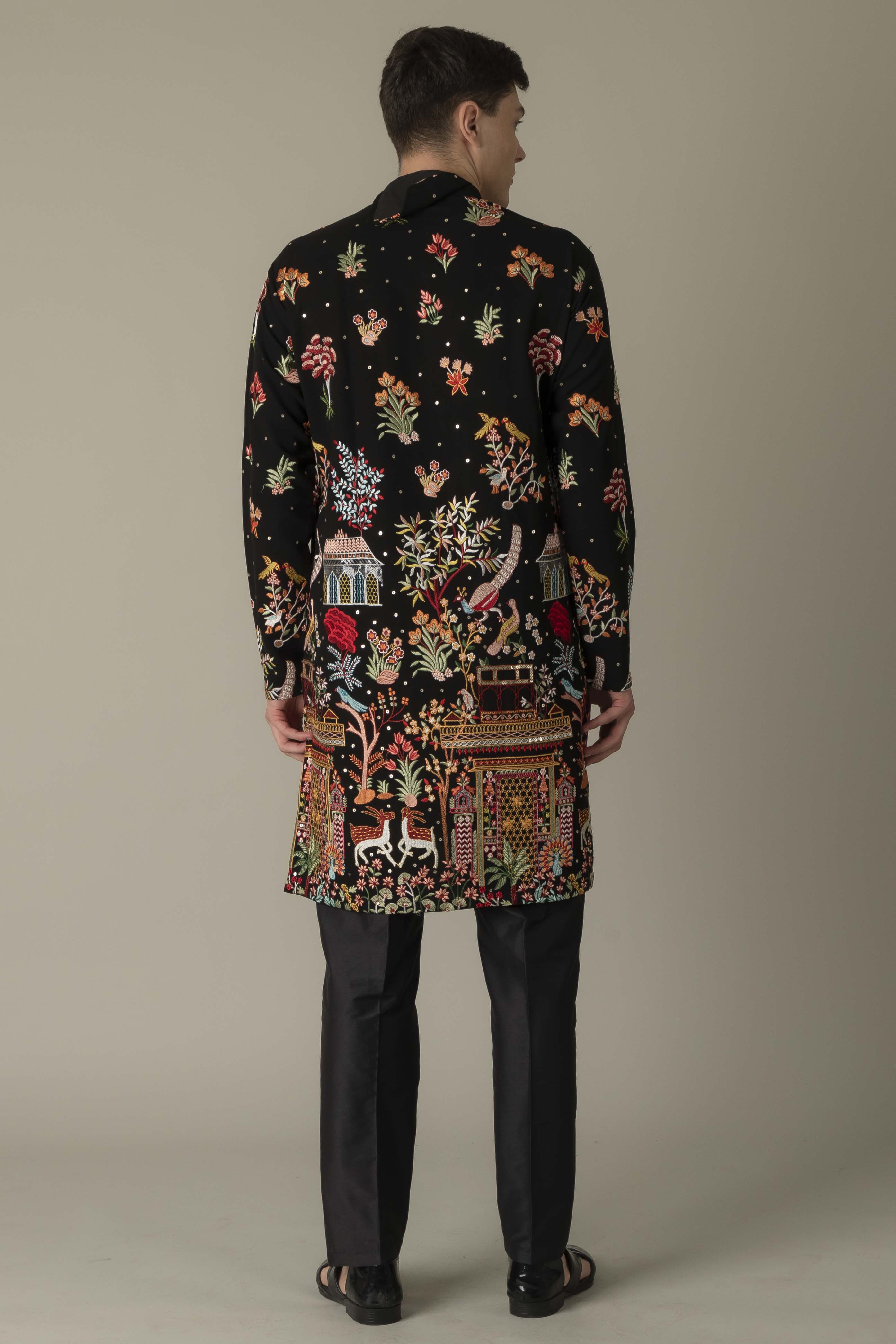 MLS EMBROIDERED KURTA PAJAMA