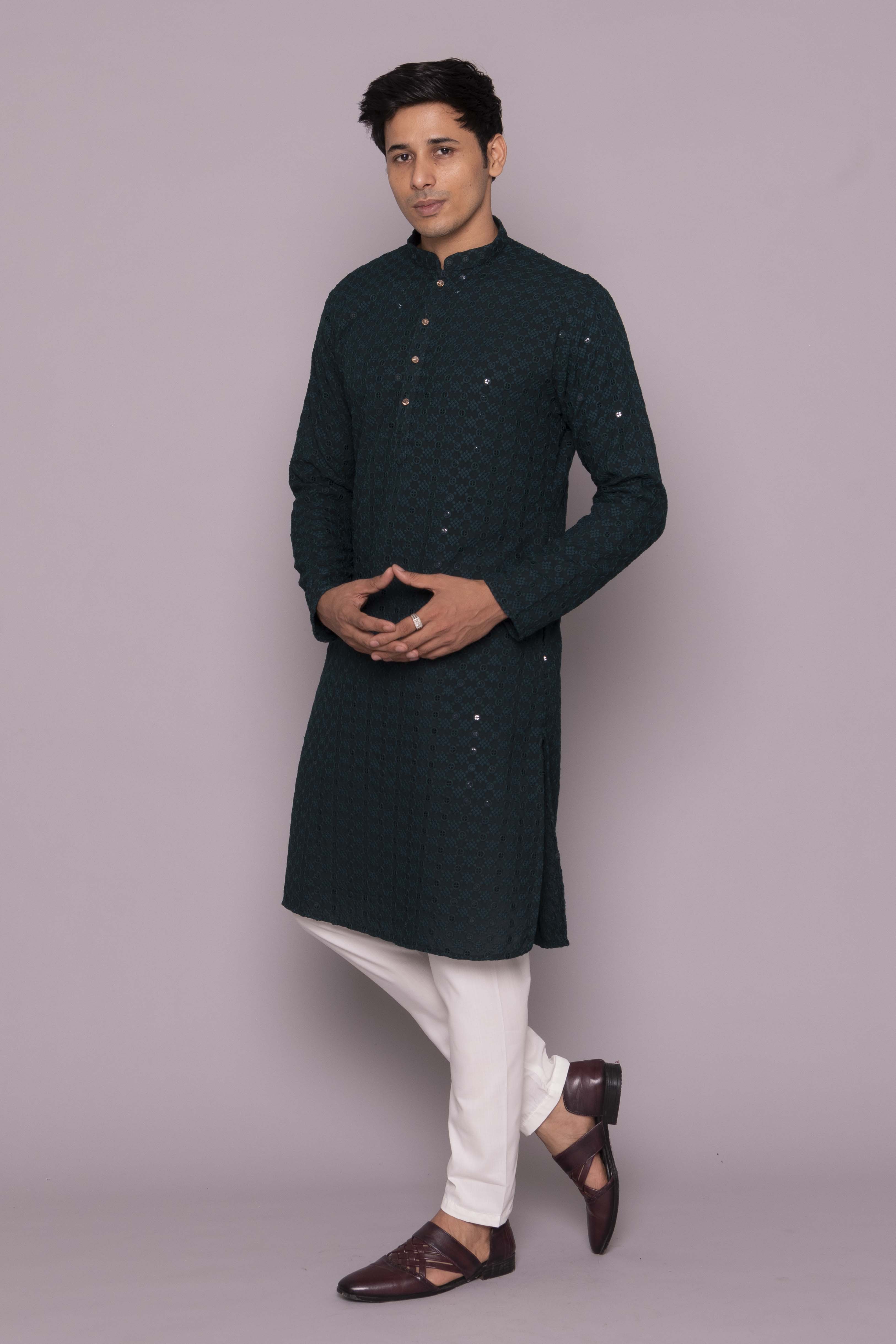 MLS CHIKANKARI KURTA PAJAMA