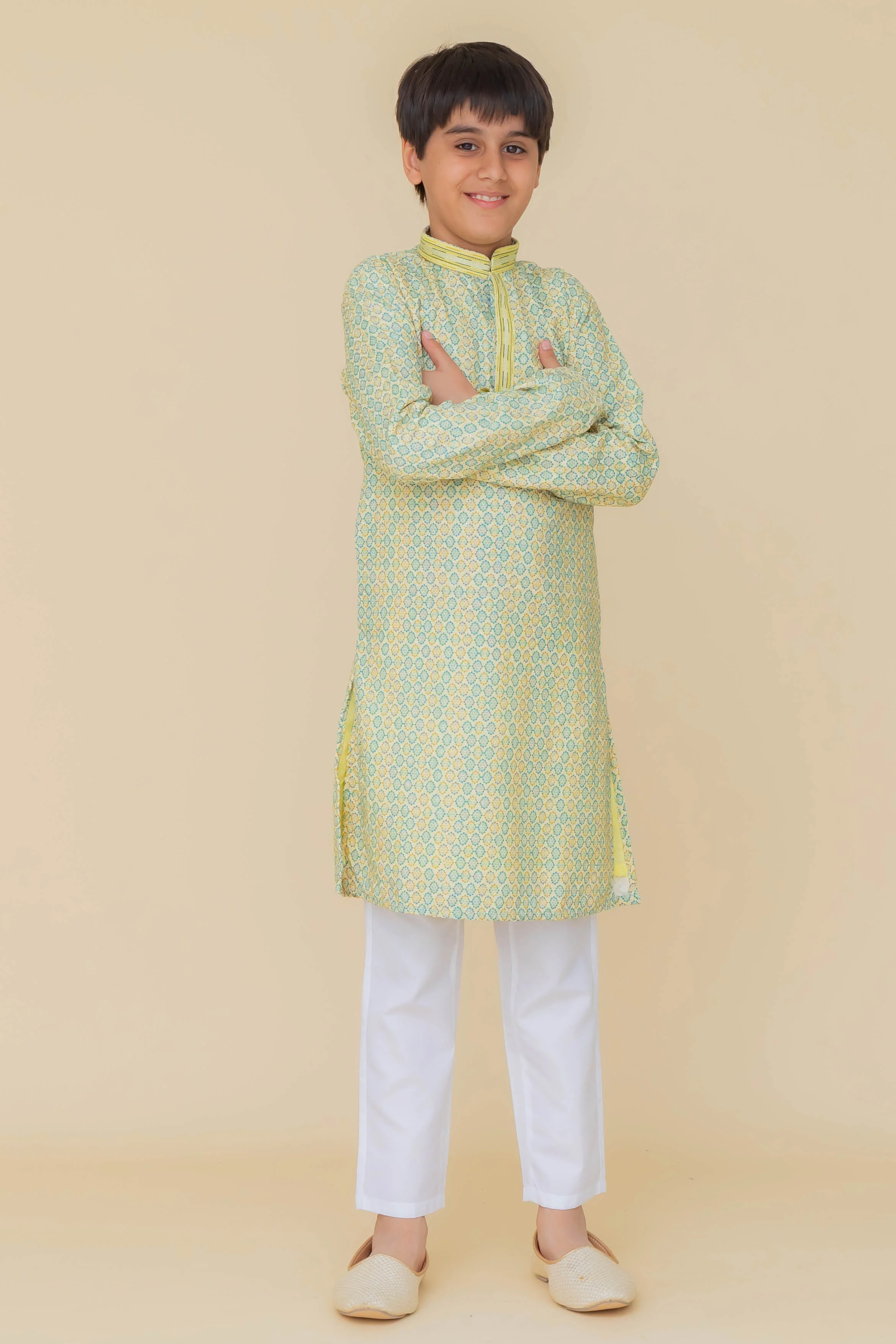 MLS PRINTED KIDS KURTA PAJAMA