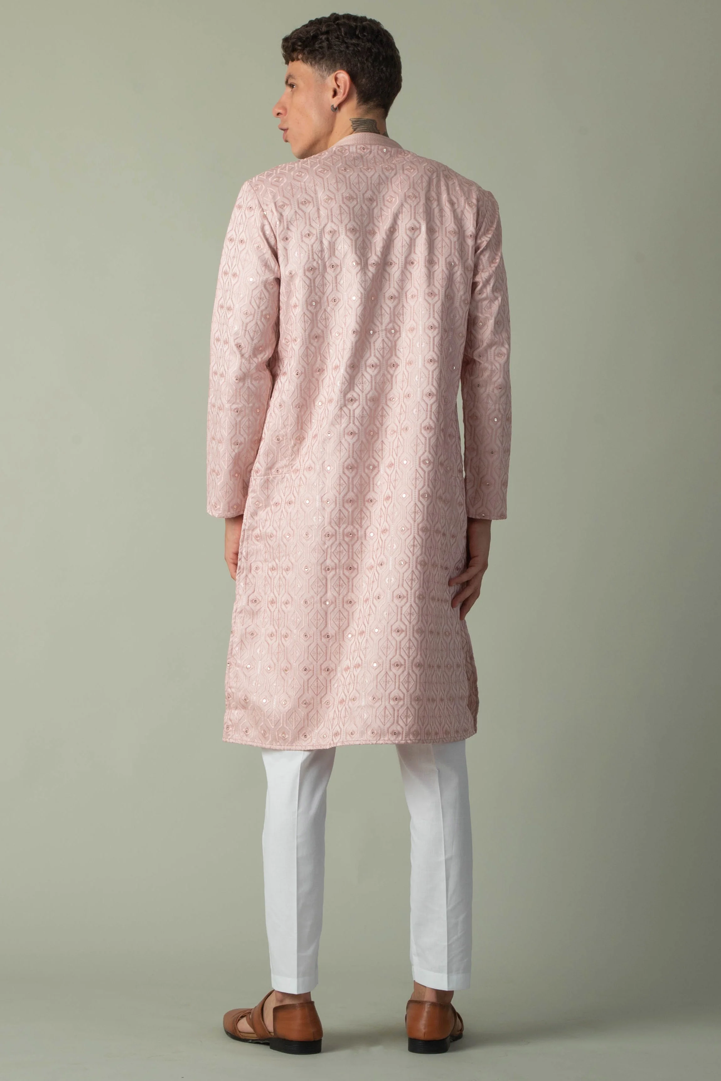 MLS EMBROIDERED KURTA PAJAMA