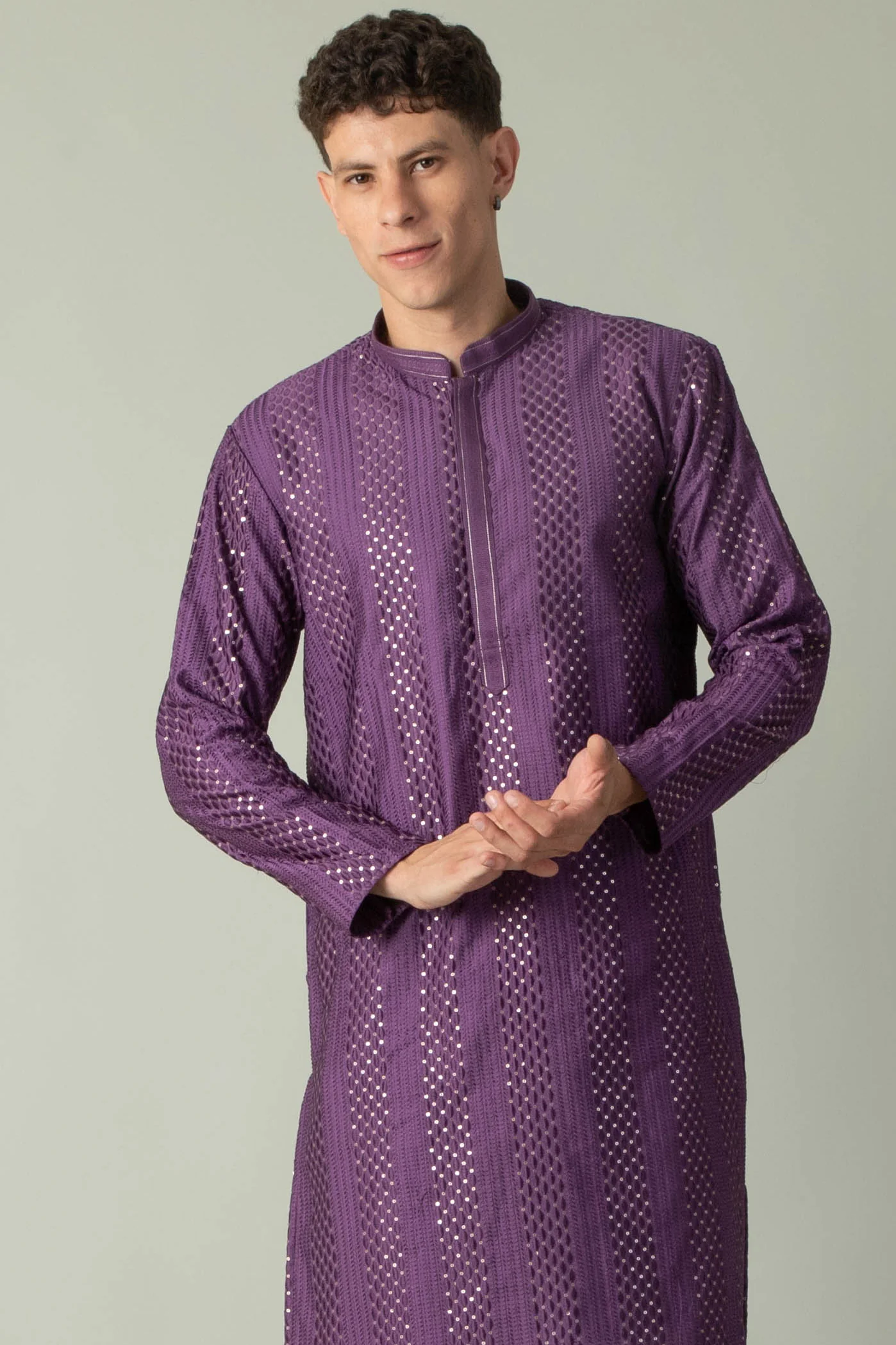 MLS EMBROIDERED KURTA PAJAMA