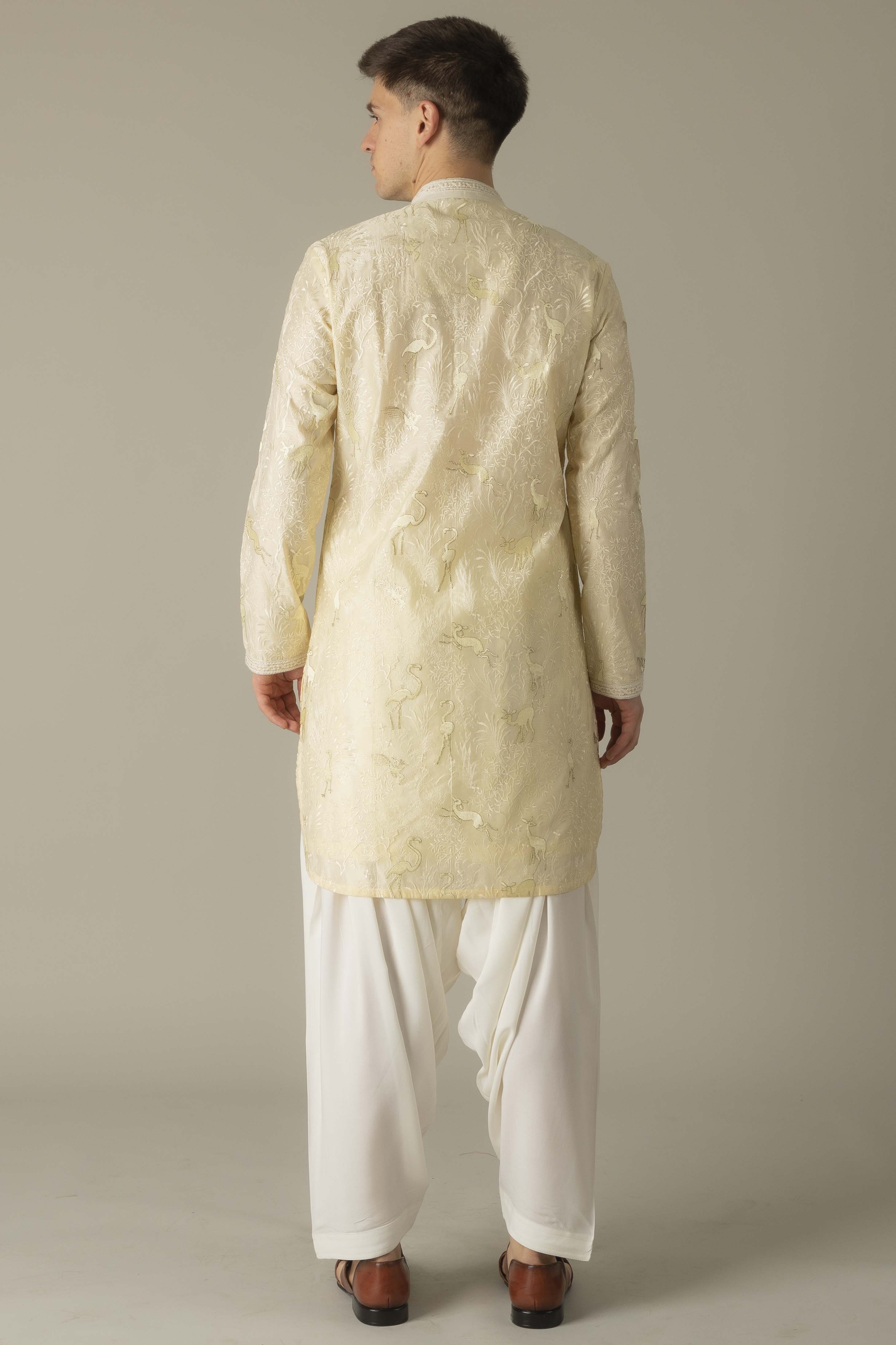 MLS EMBROIDERED KURTA PAJAMA