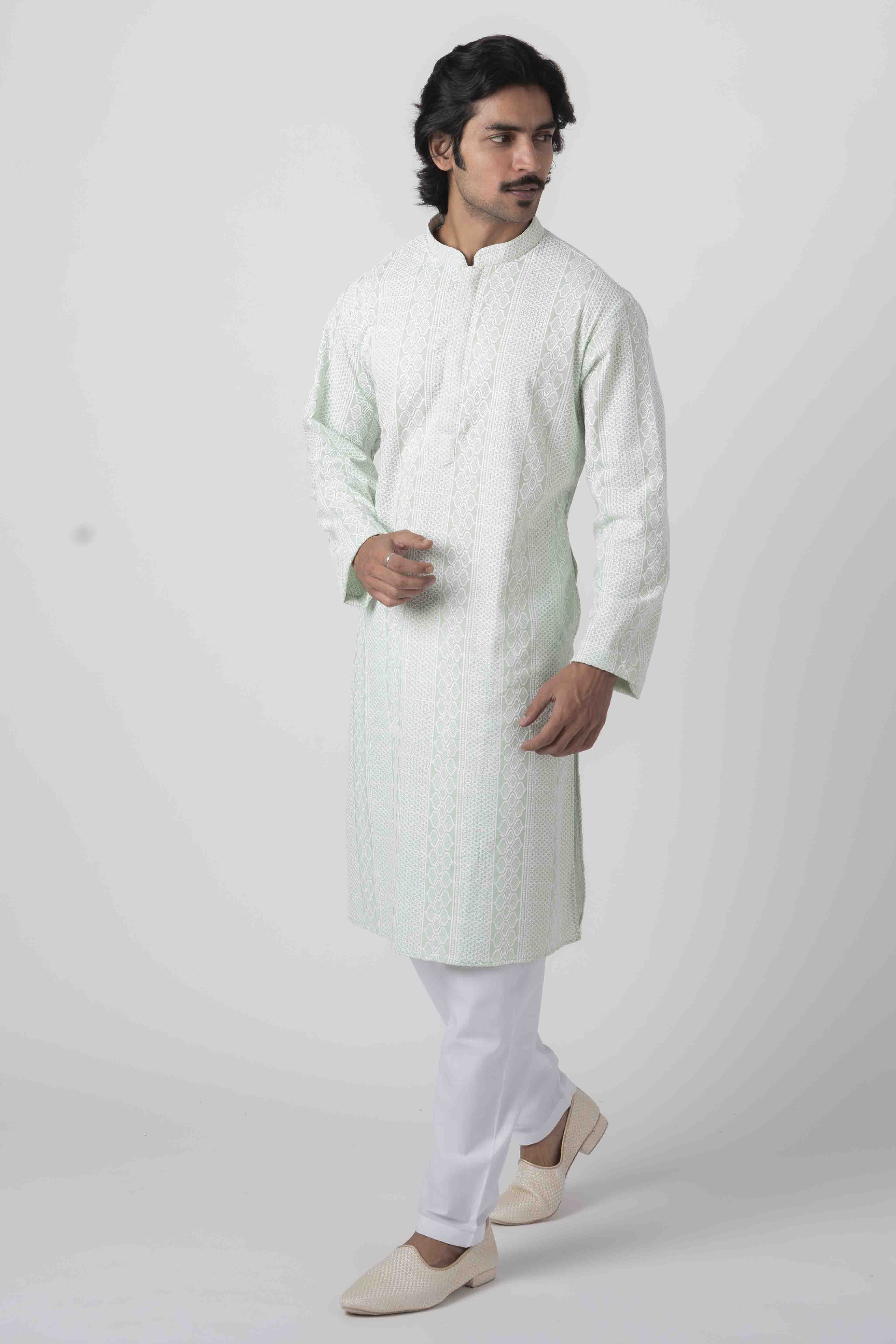 MLS CHIKANKARI KURTA PAJAMA