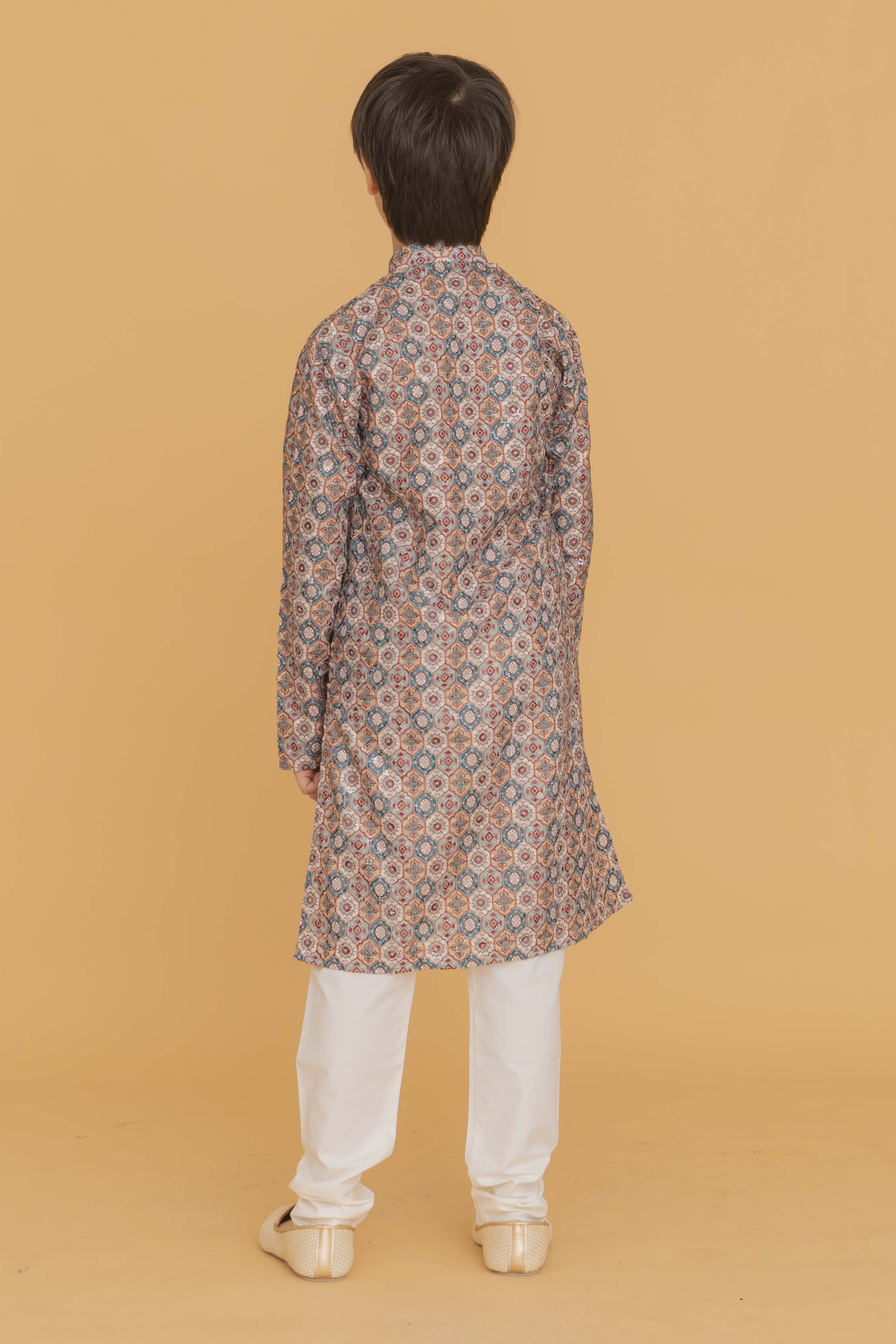 MLS KIDS PRINTED KURTA PAJAMA