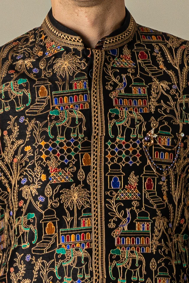 MLS KURTA JAWAHAR SET