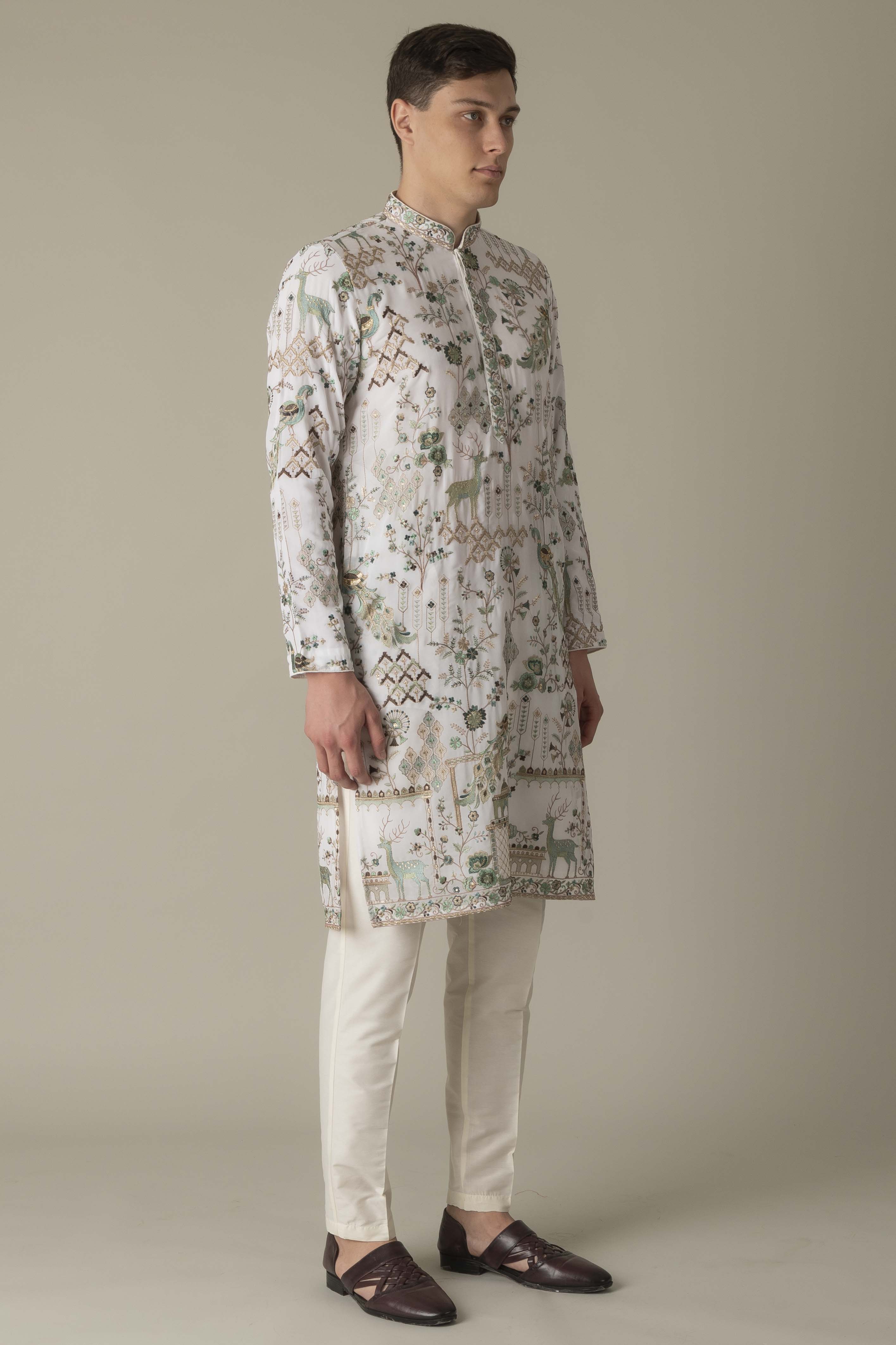 MLS EMBORIDERED KURTA PAJAMA