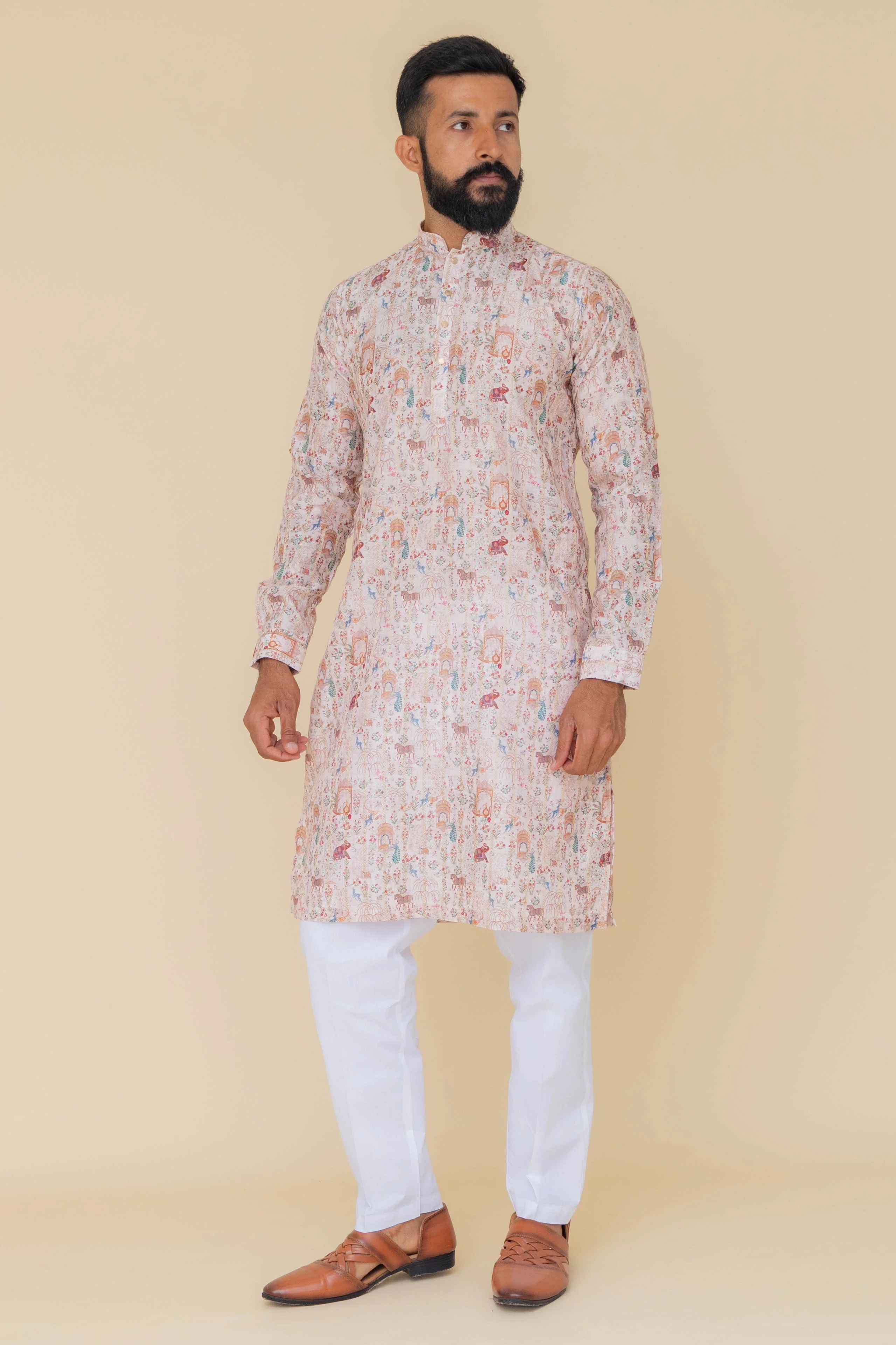 MLS PRINTED KURTA PAJAMA