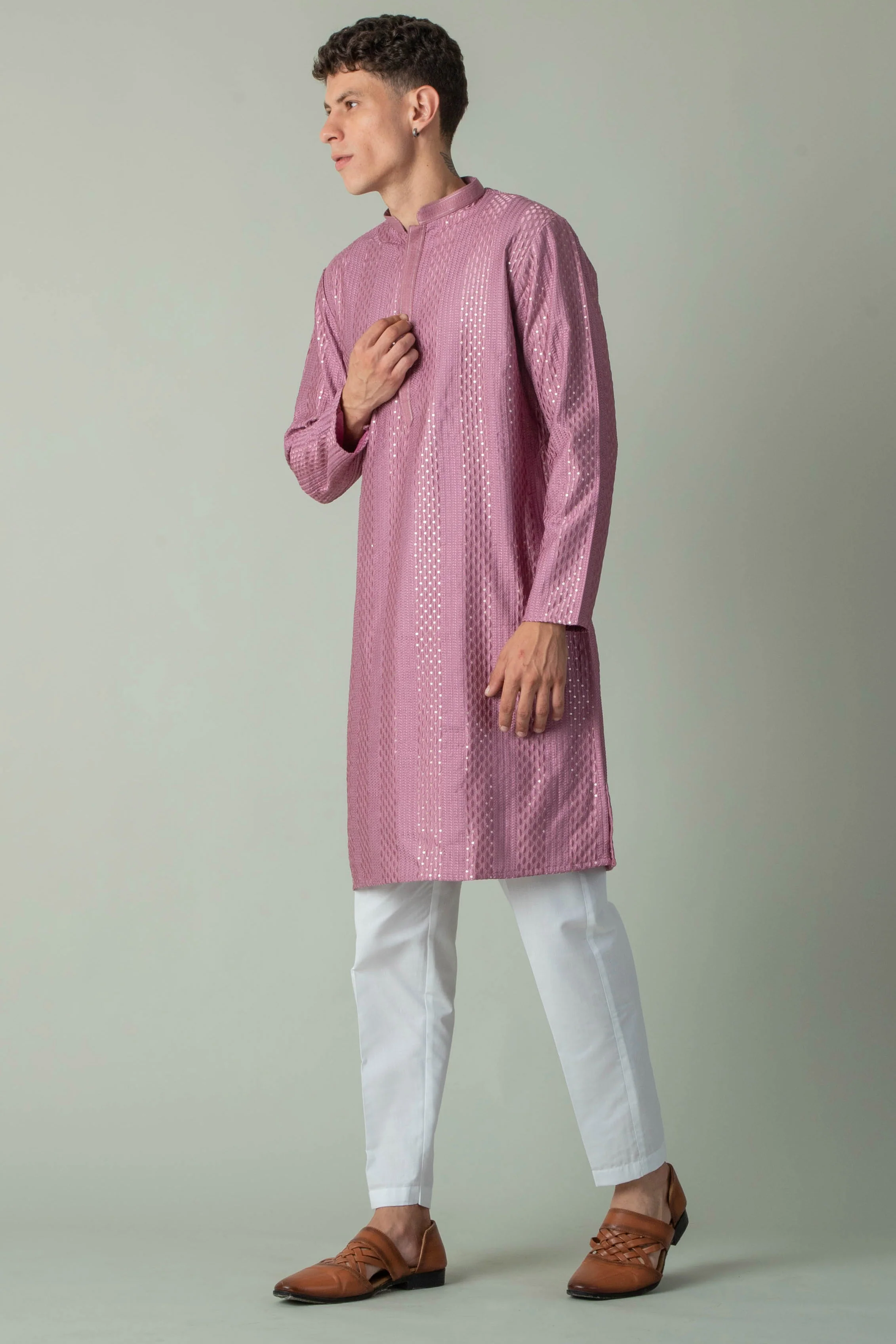 MLS EMBROIDERED KURTA PAJAMA