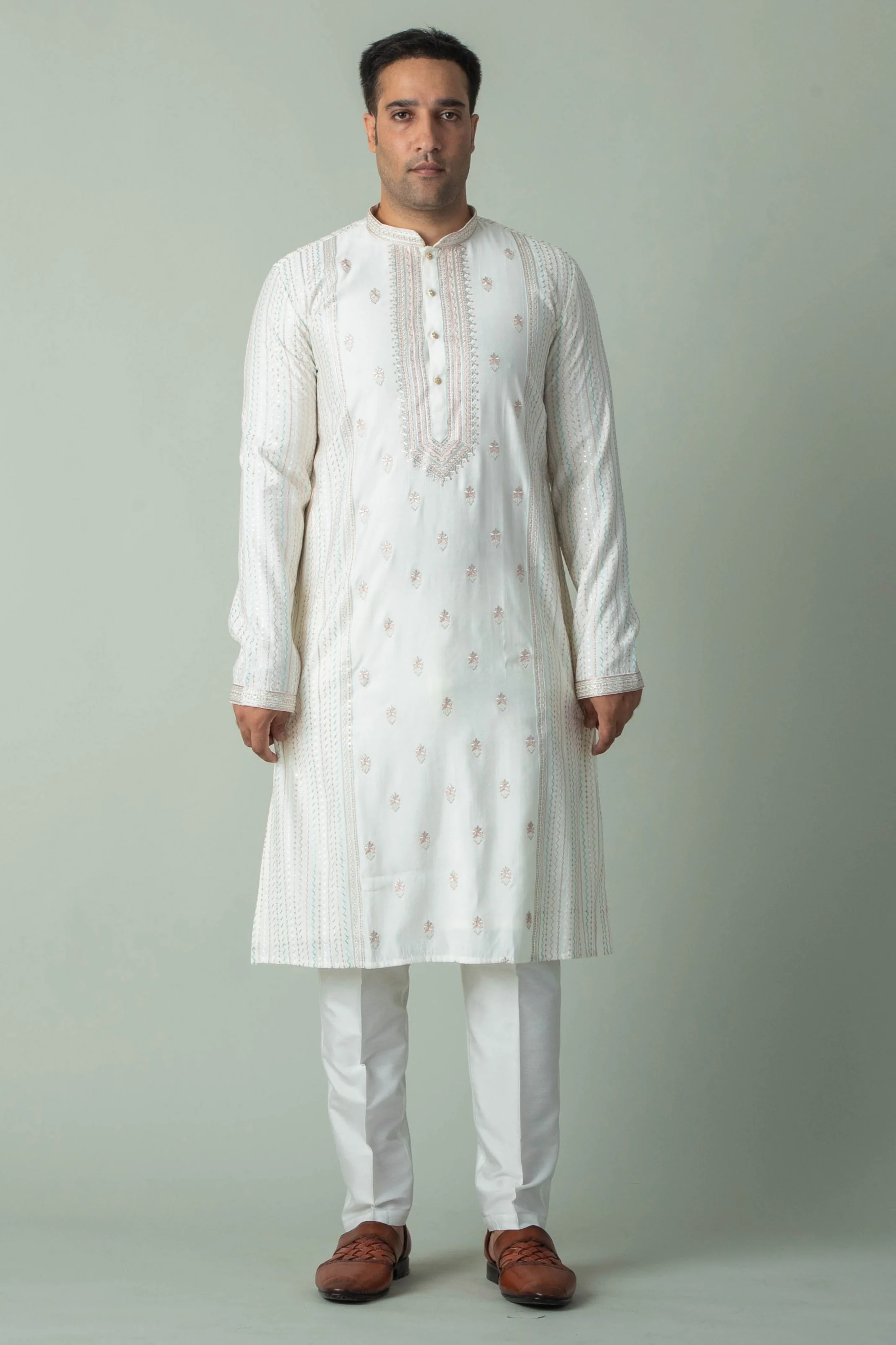 MLS EMBROIDERED KURTA PAJAMA