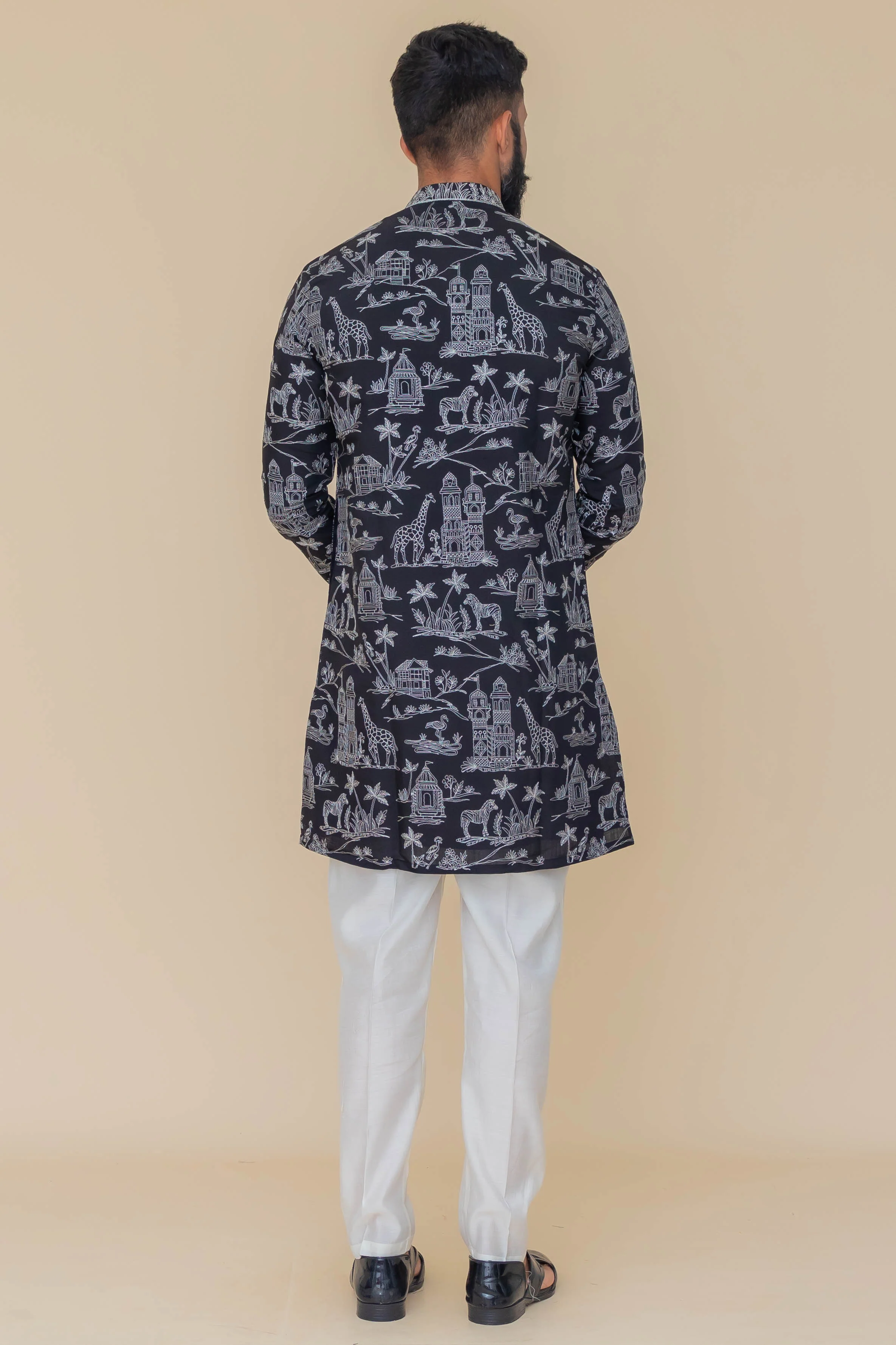 MLS EMBROIDERED KURTA PAJAMA