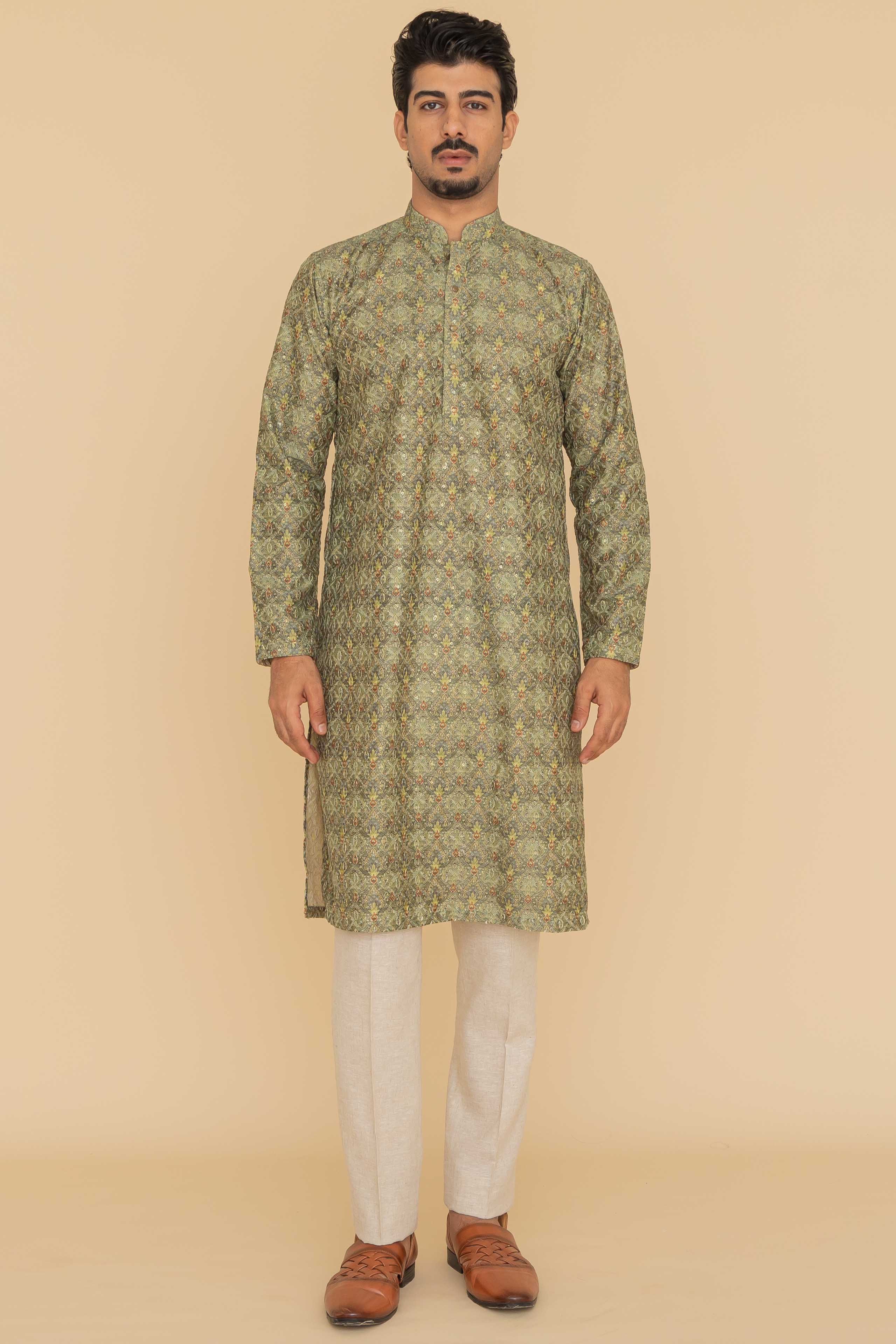 MLS PRINTED KURTA PAJAMA