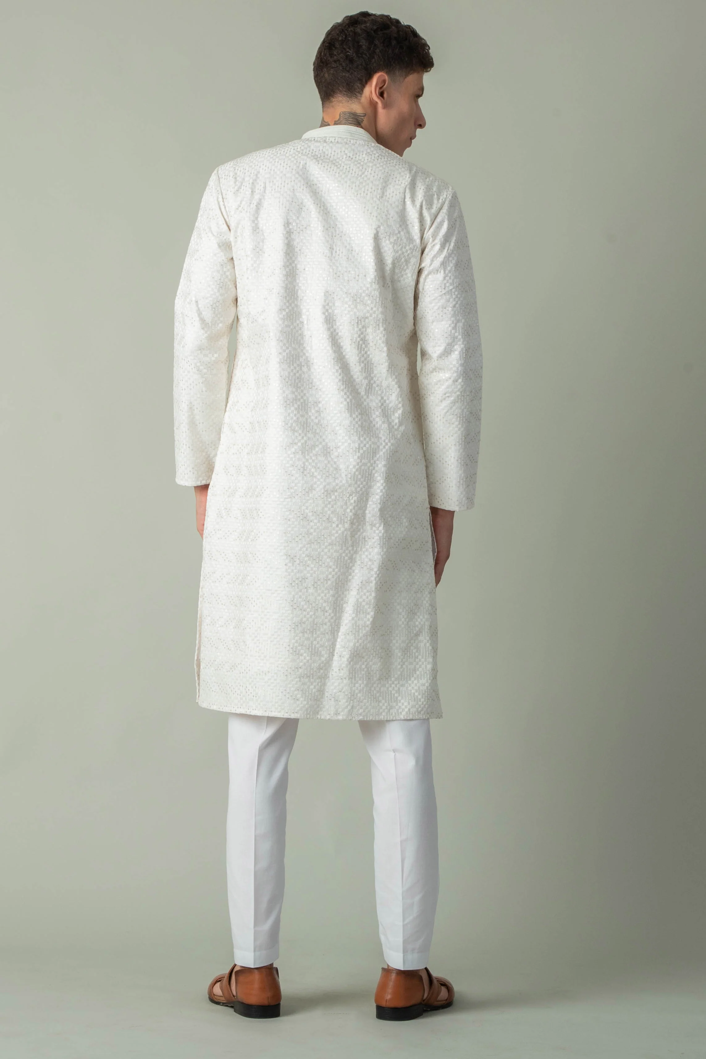 MLS EMBROIDERED KURTA PAJAMA