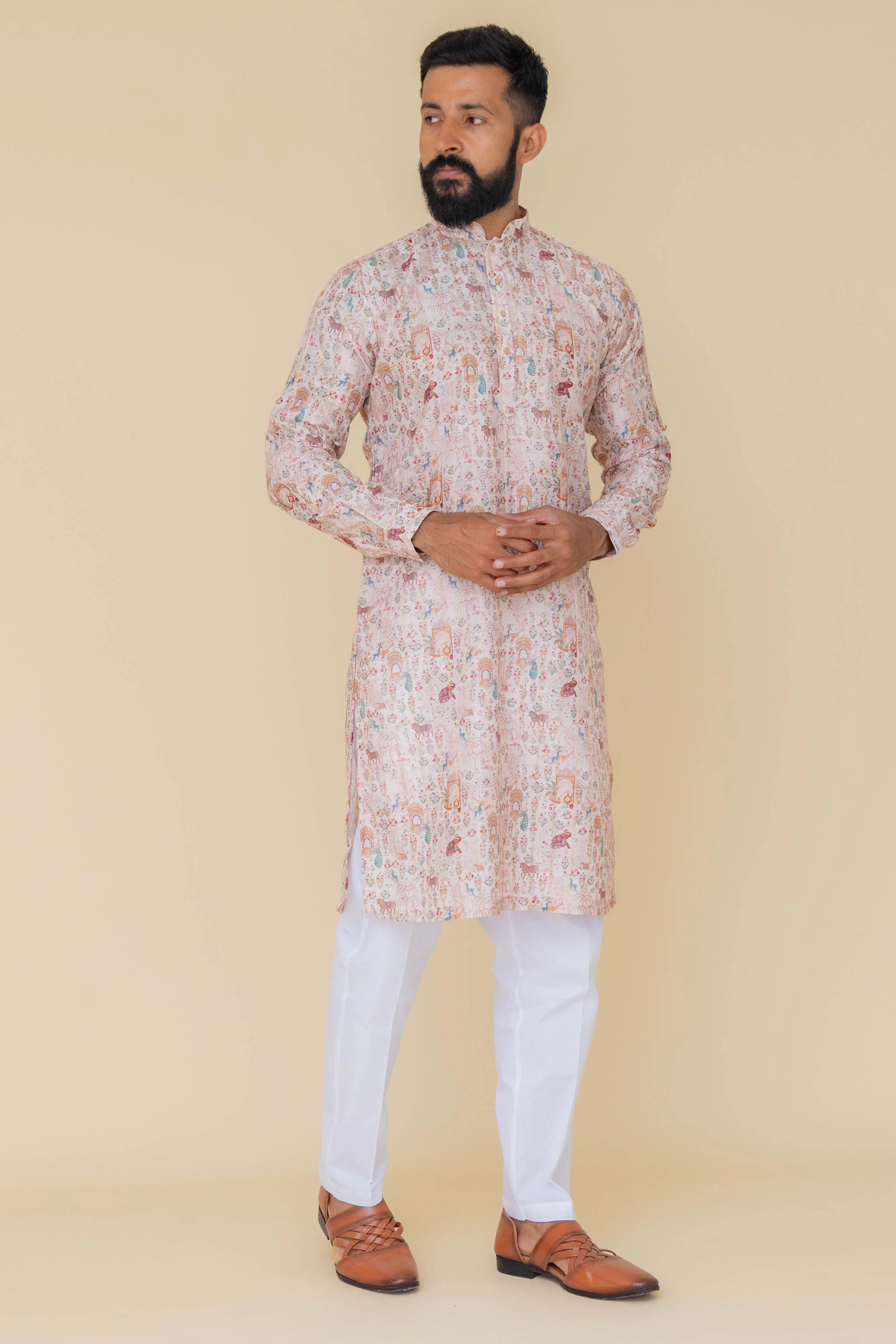MLS PRINTED KURTA PAJAMA