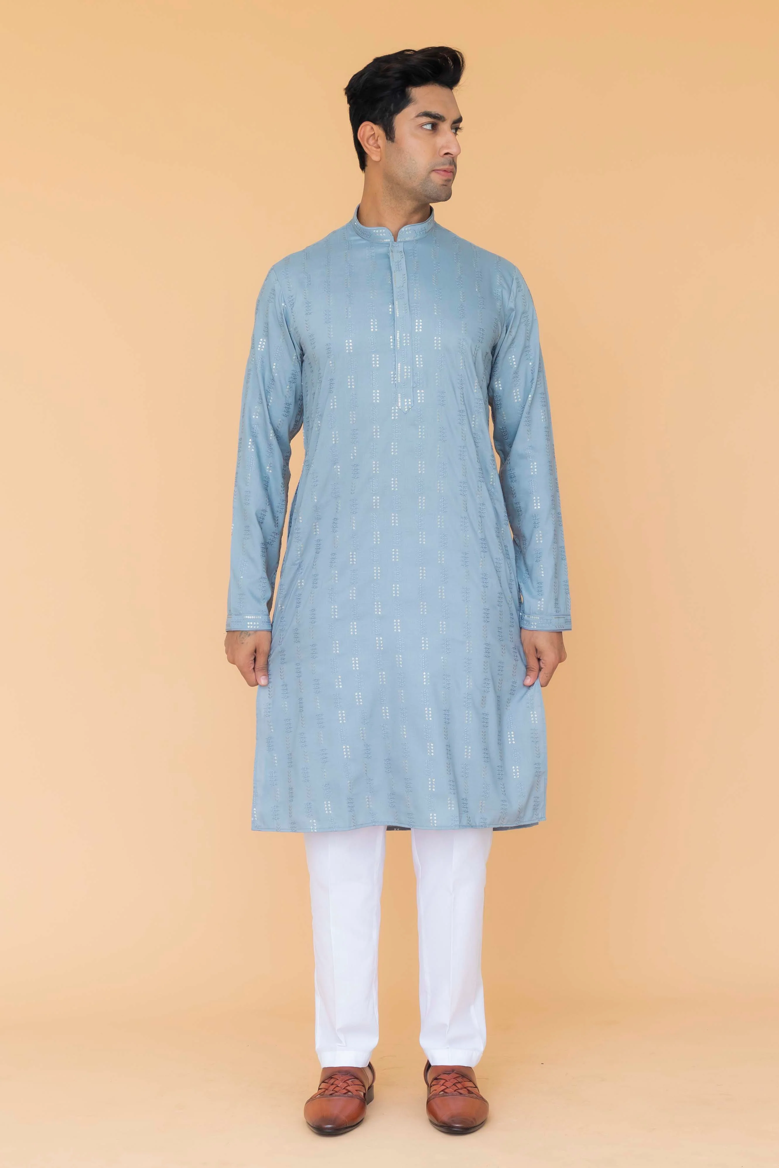 MLS EMBROIDERED KURTA PAJAMA
