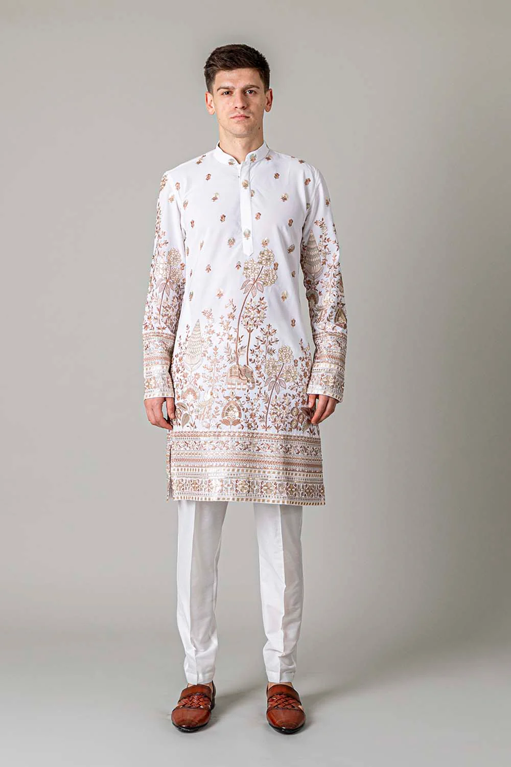 MLS EMBROIDERED KURTA PAJAMA
