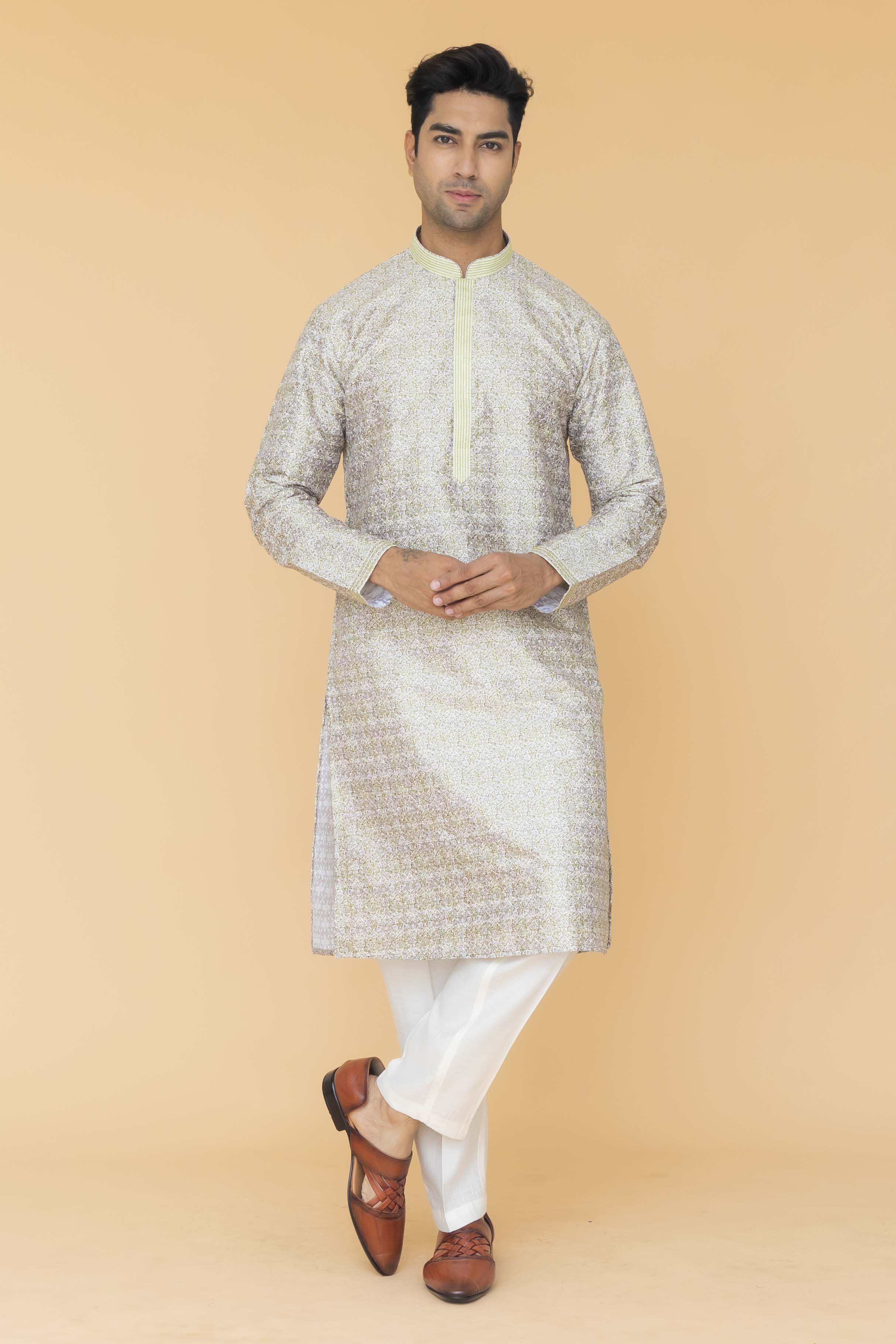MLS EMBROIDERED KURTA PAJAMA
