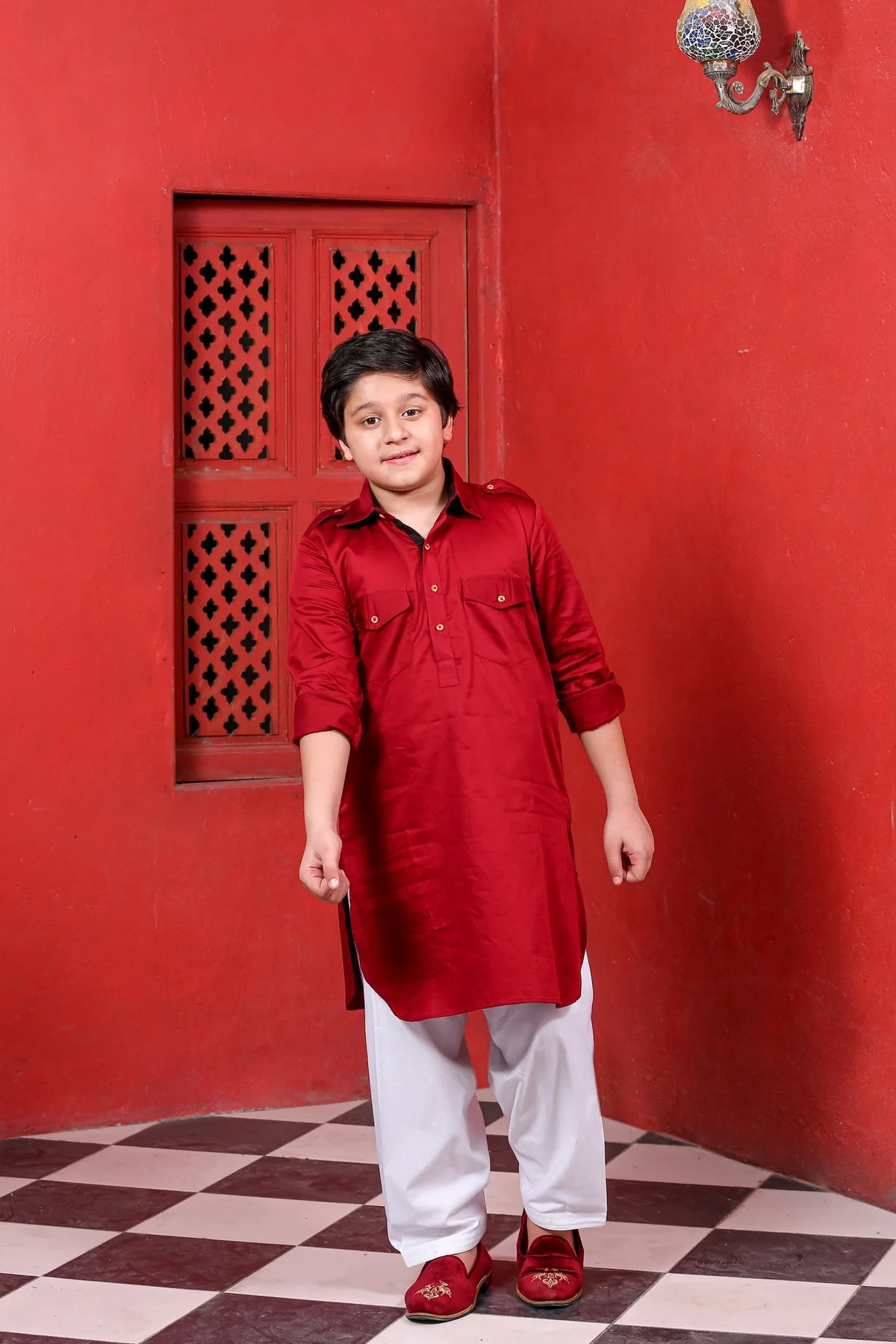 MLS COTTON SILK KIDS PATHANI SUIT