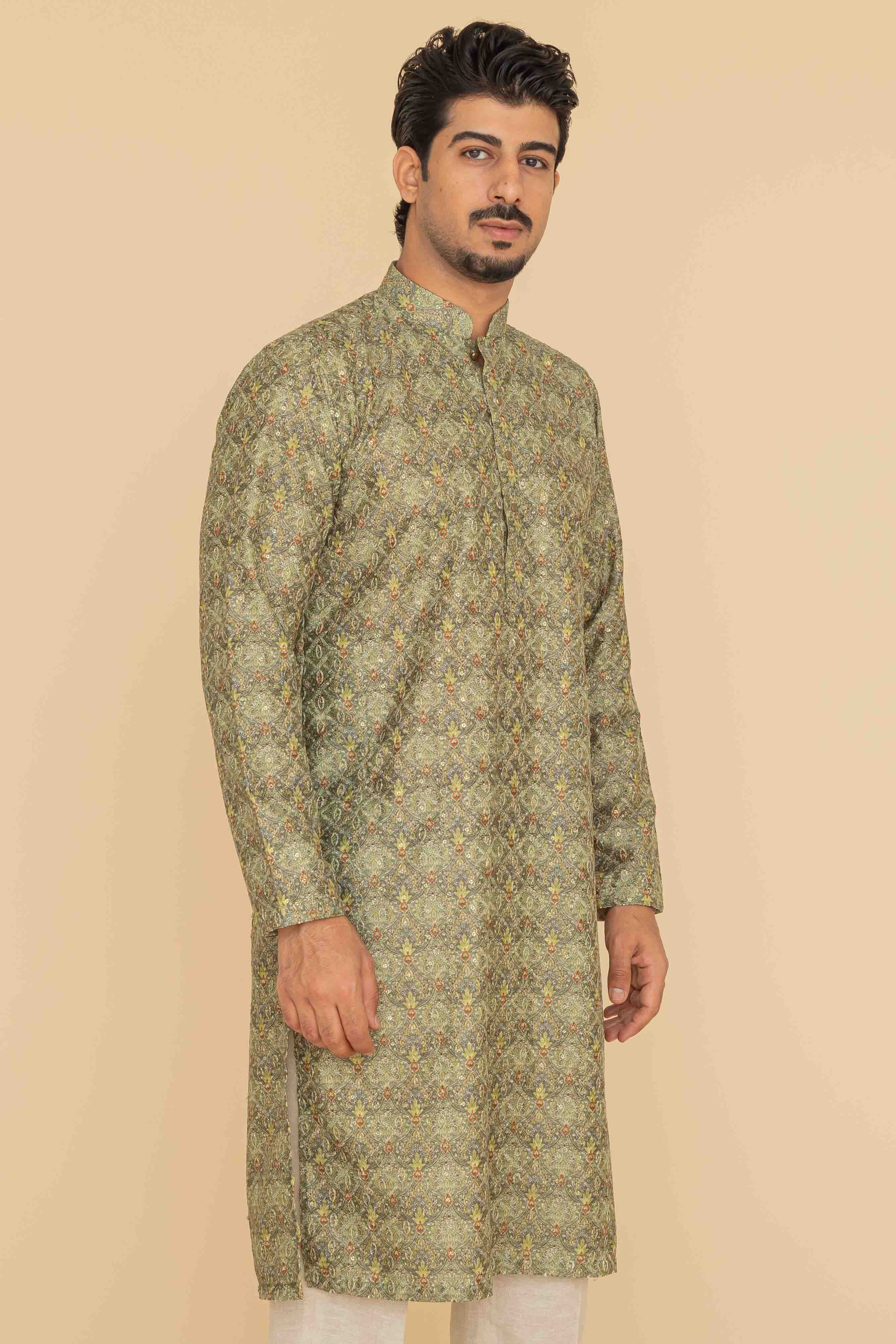 MLS PRINTED KURTA PAJAMA
