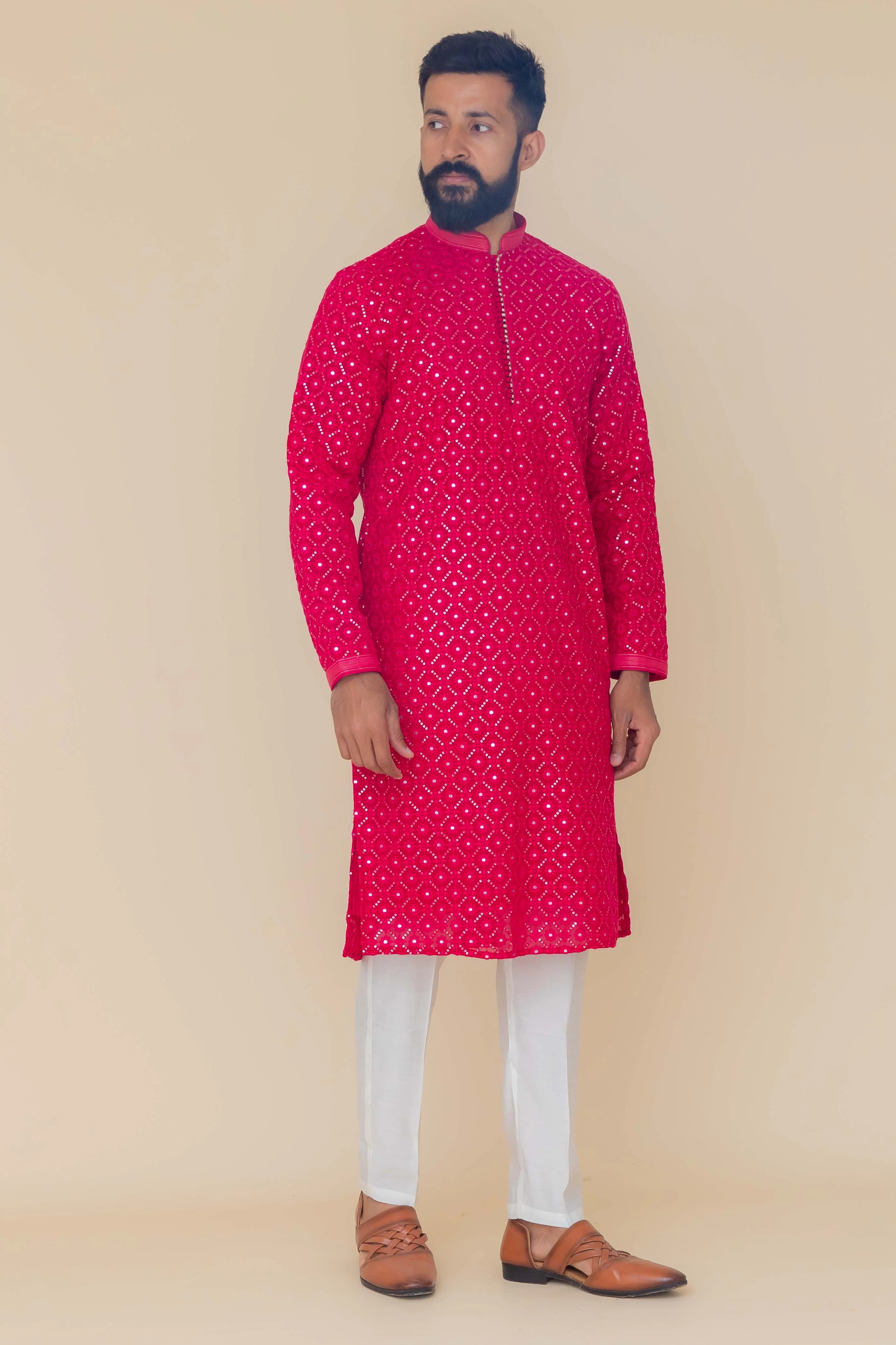 MLS CHIKANKARI KURTA PAJAMA