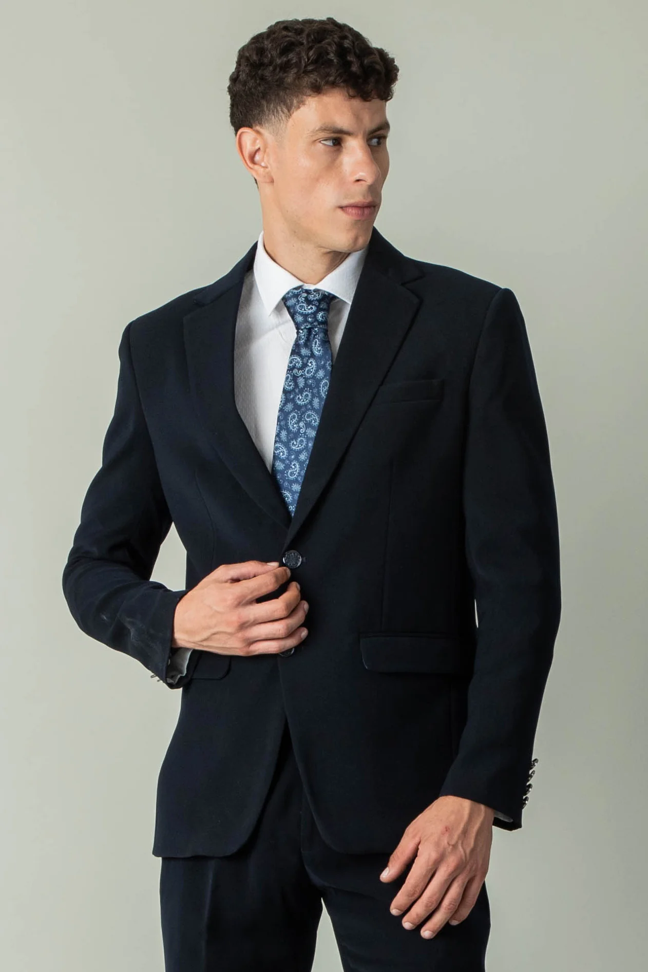 MLS BUSINESS PLAIN SUIT 2PCS