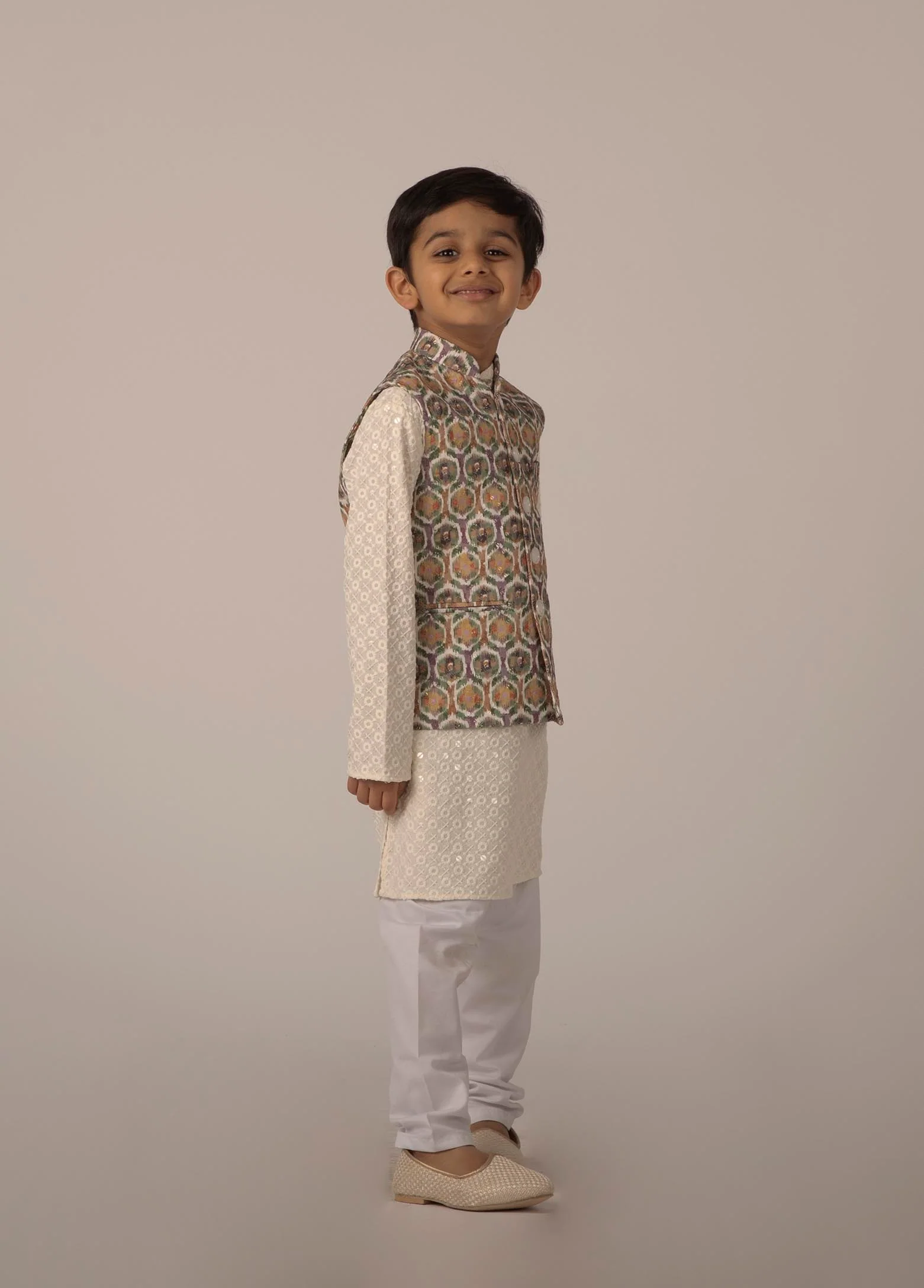 MLS KIDS PRINTED NEHRU JACKET