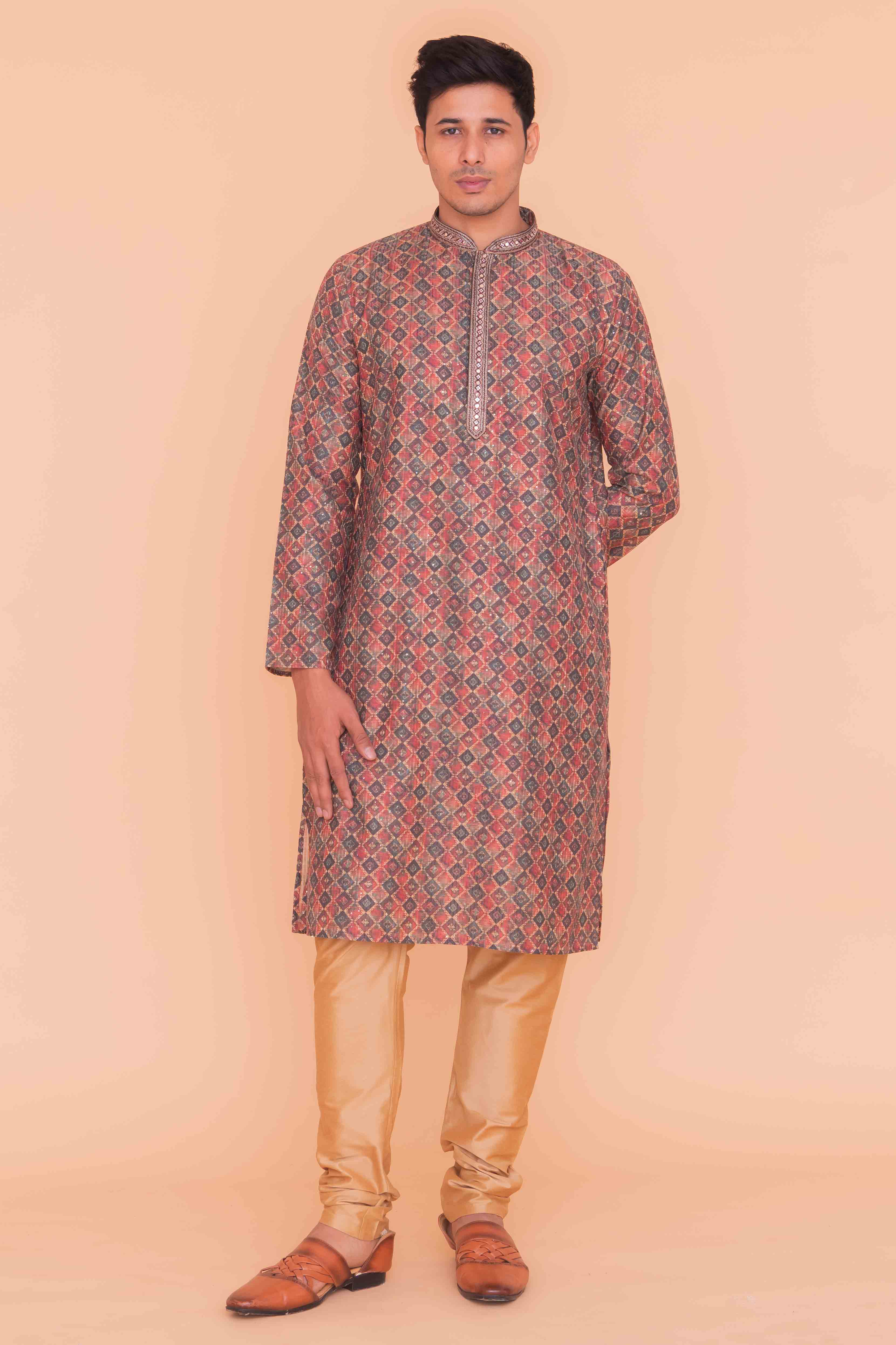 MLS PRINTED KURTA PAJAMA
