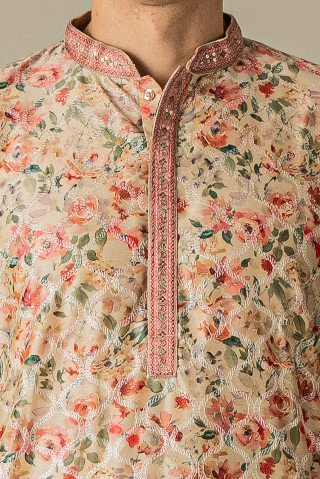 MLS PRINTED KURTA PAJAMA