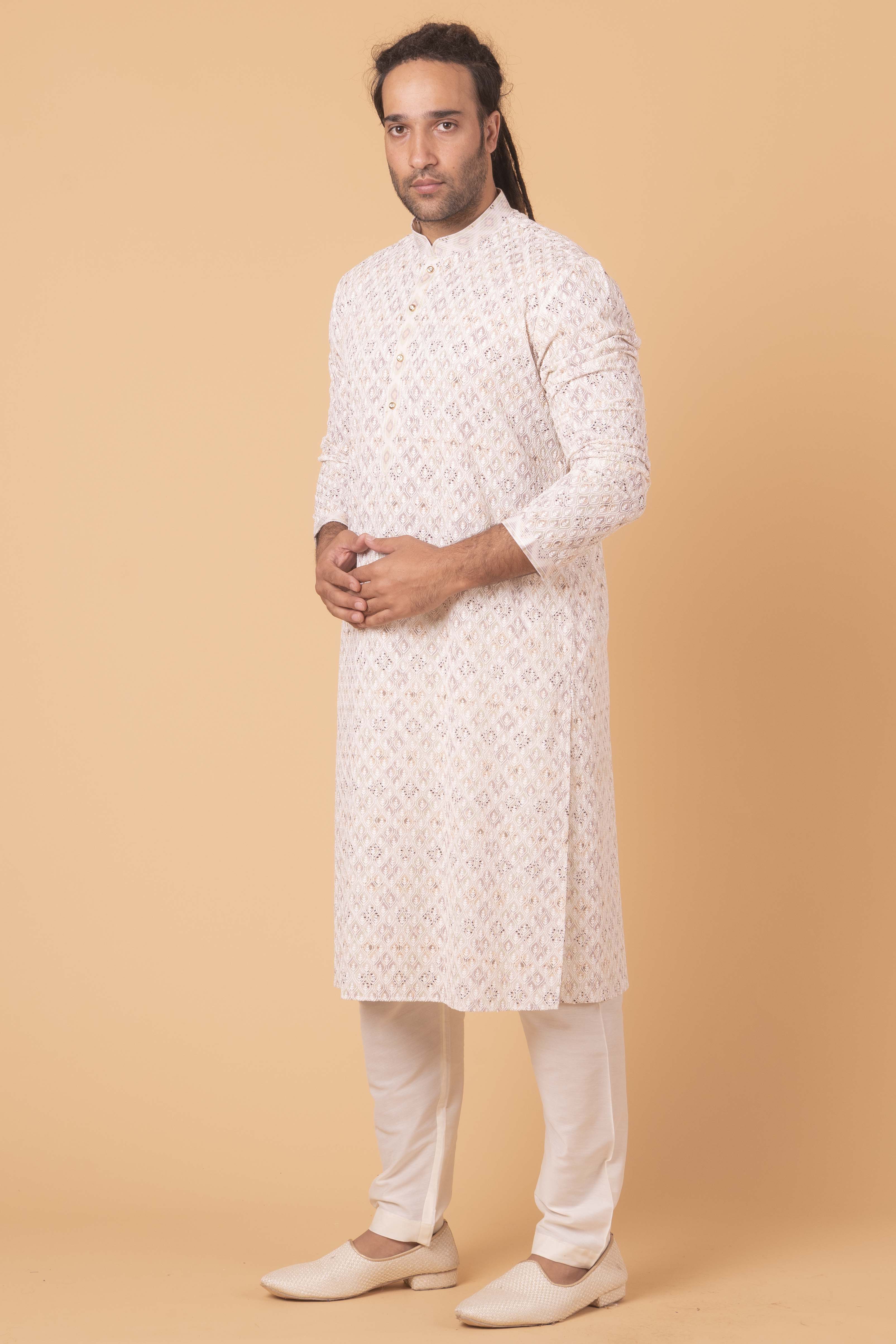 MLS CHIKANKARI KURTA PAJAMA