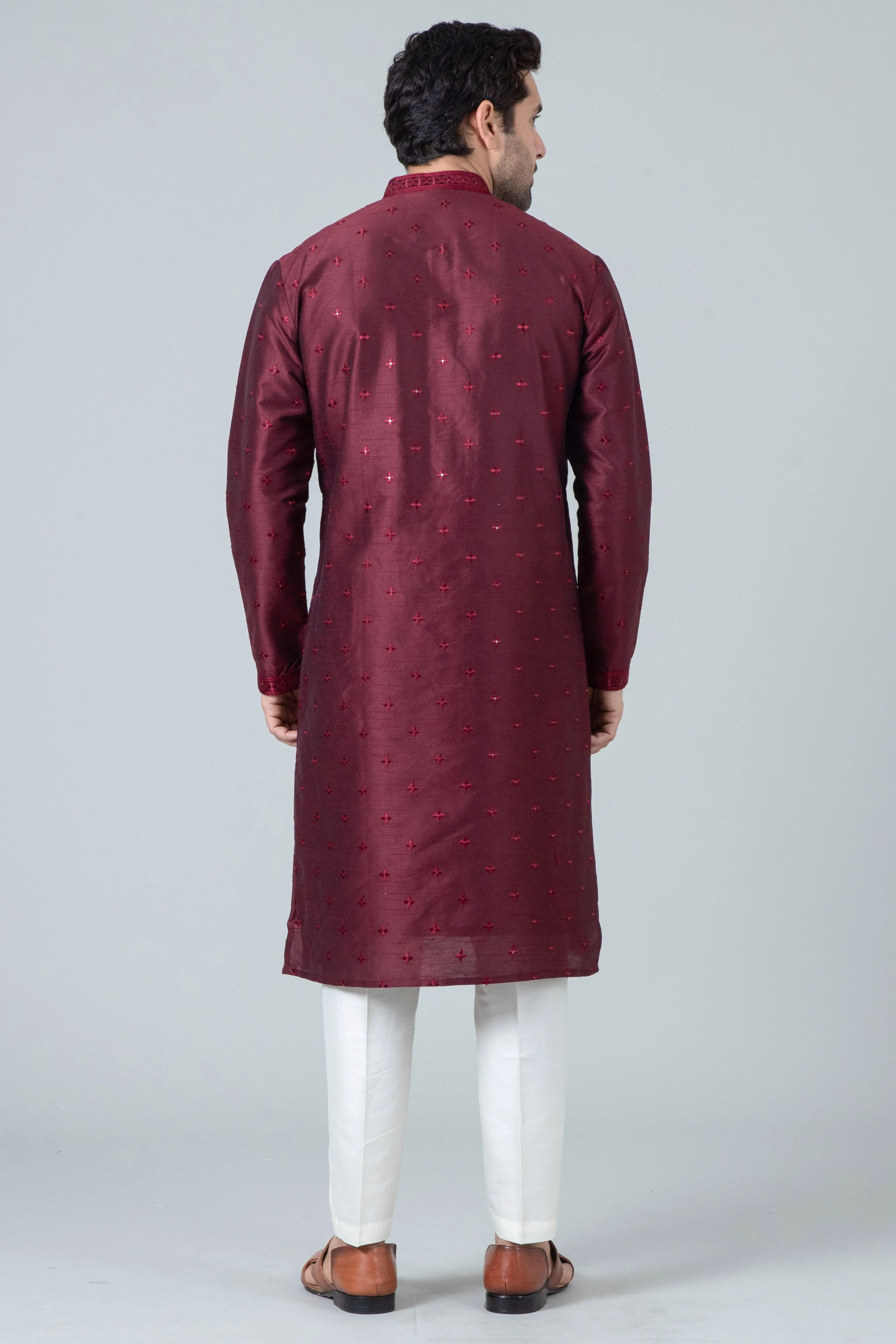 MLS EMBROIDERED KURTA PAJAMA