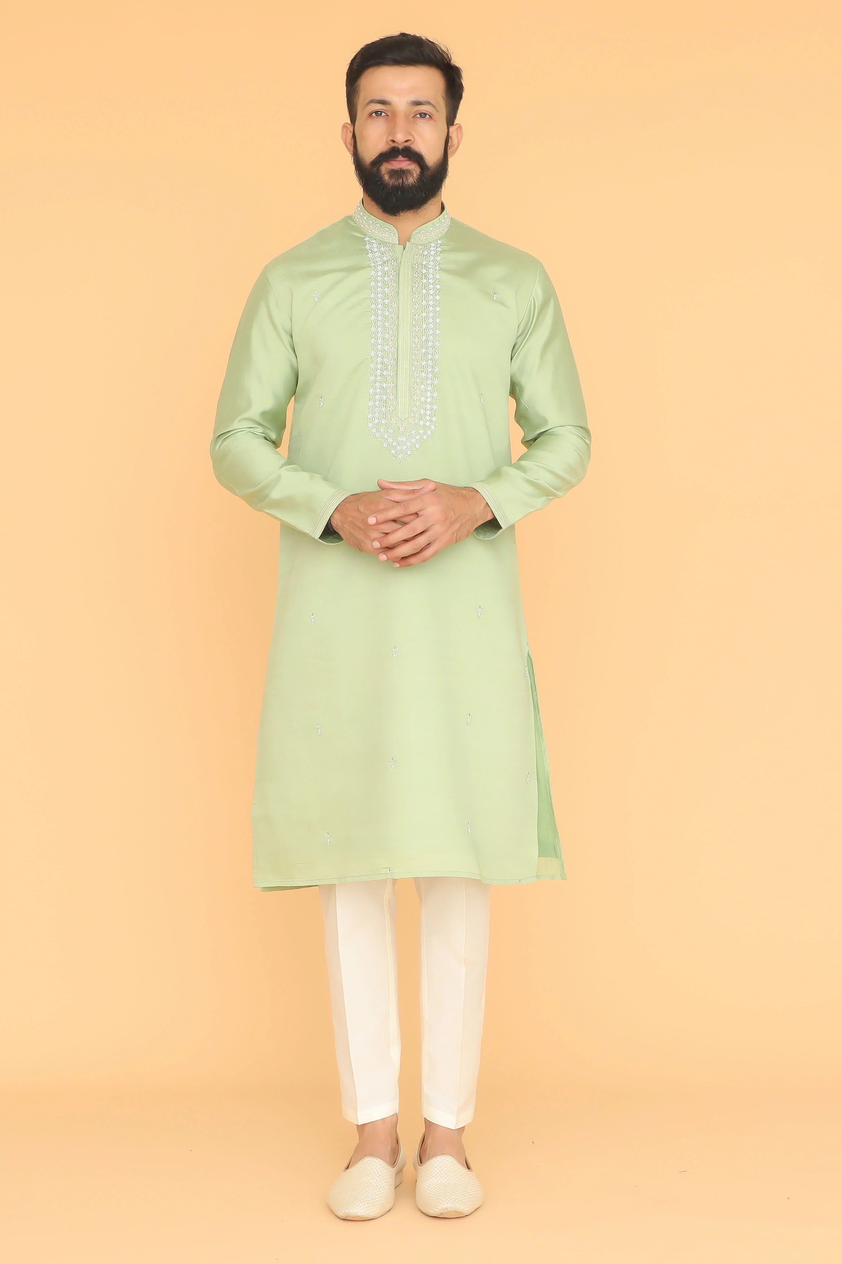 MLS EMBROIDERED KURTA PAJAMA