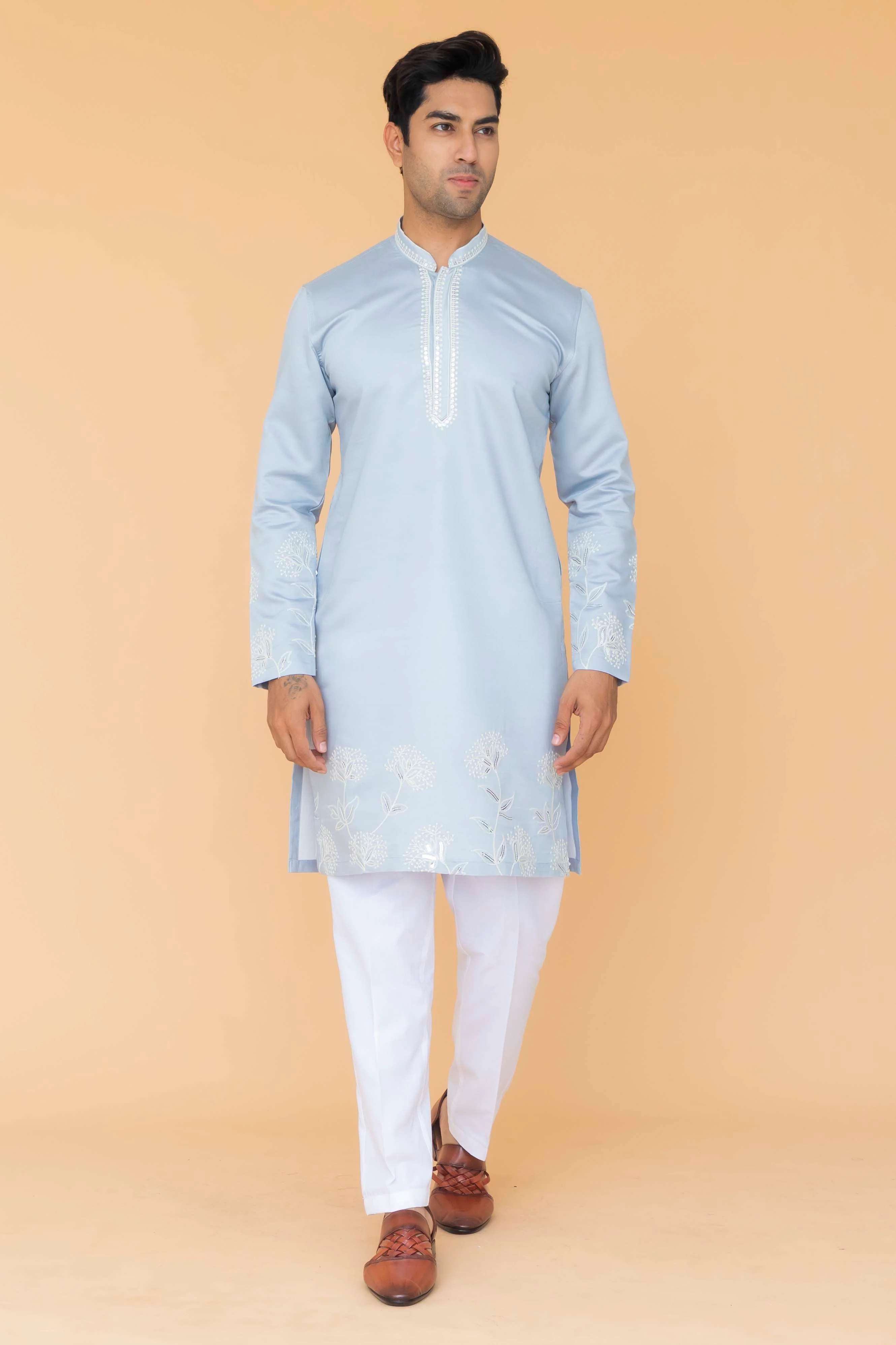 MLS EMBROIDERED KURTA PAJAMA