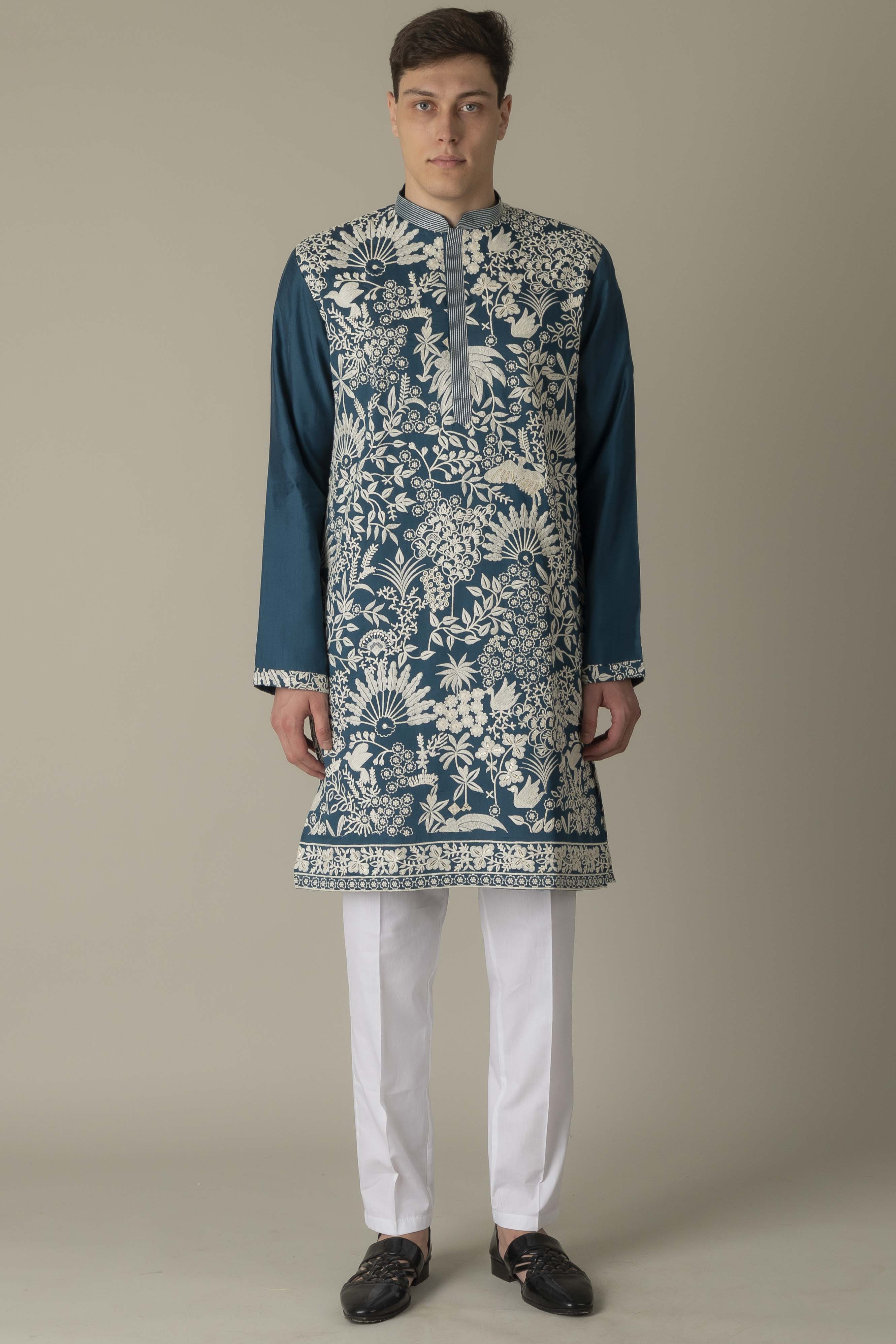 MLS EMBROIDERED KURTA PAJAMA