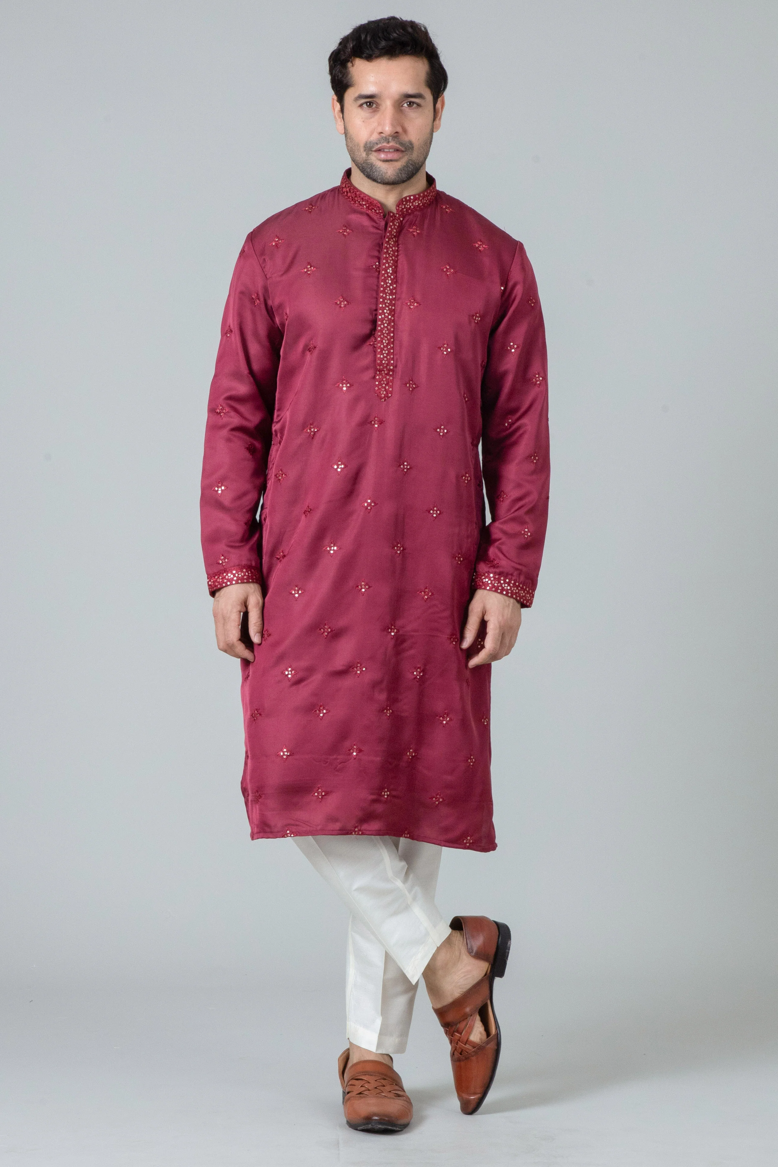 MLS EMBROIDERED KURTA PAJAMA