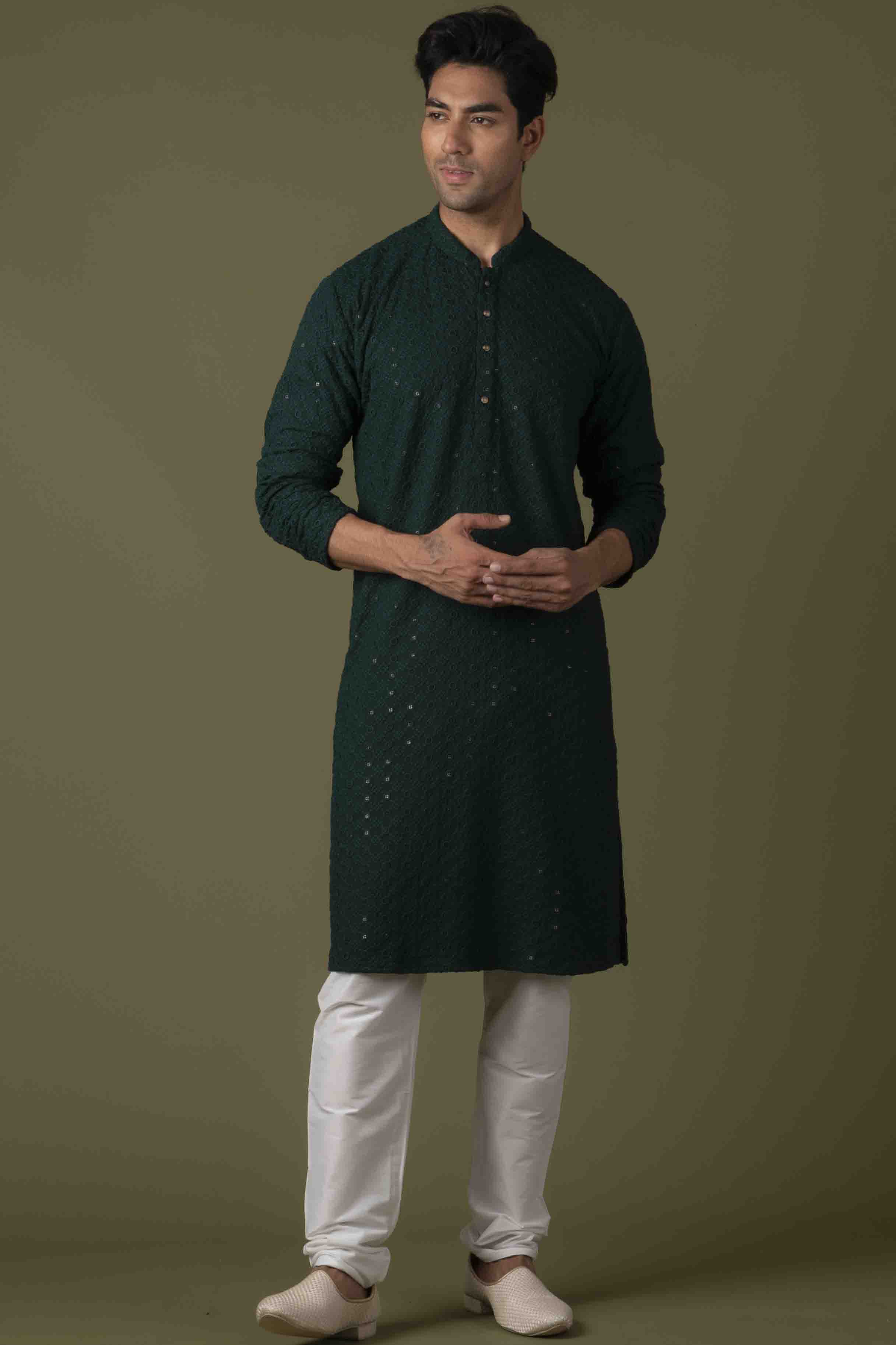 MLS CHIKANKARI KURTA PAJAMA