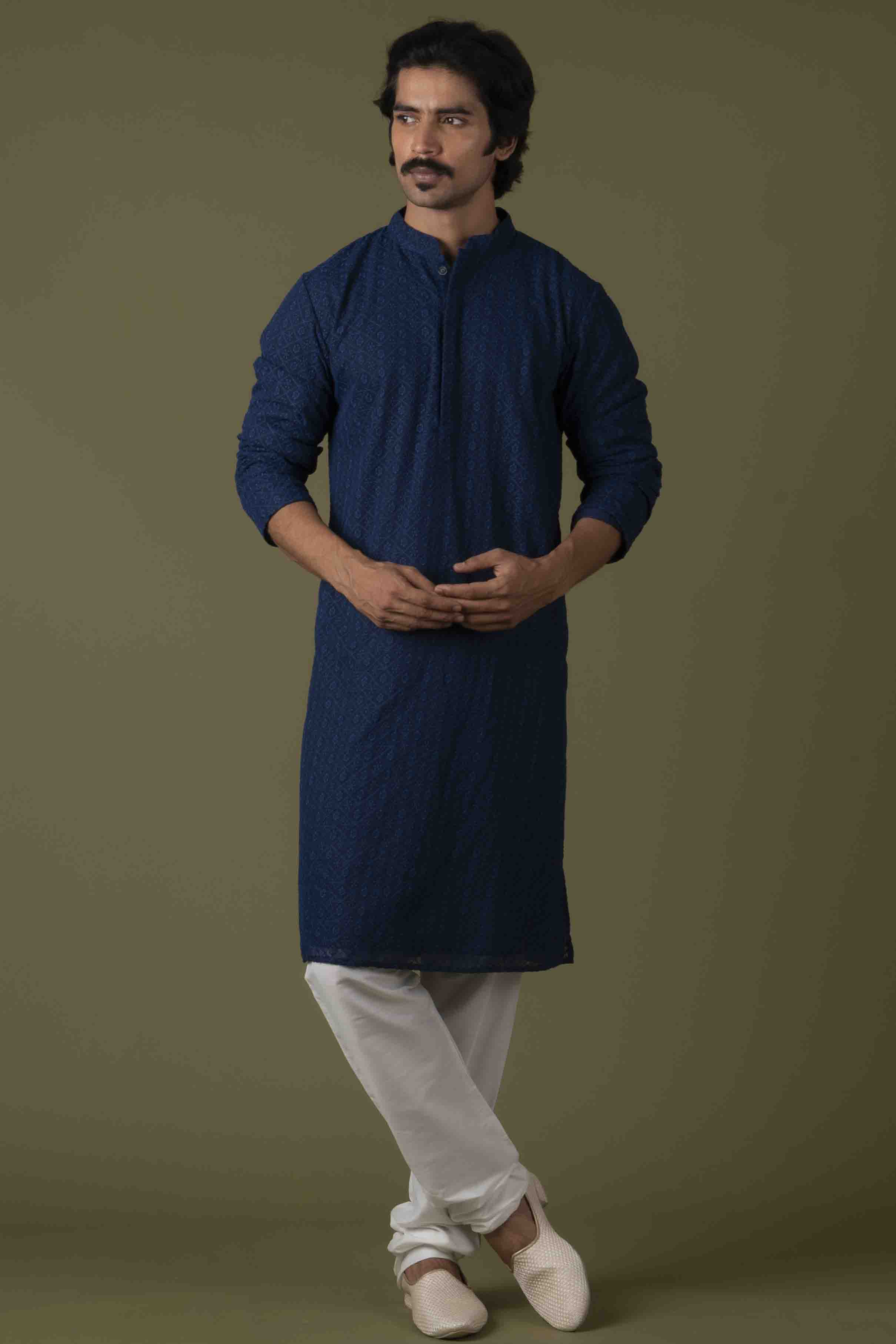 MLS CHIKANKARI KURTA PAJAMA